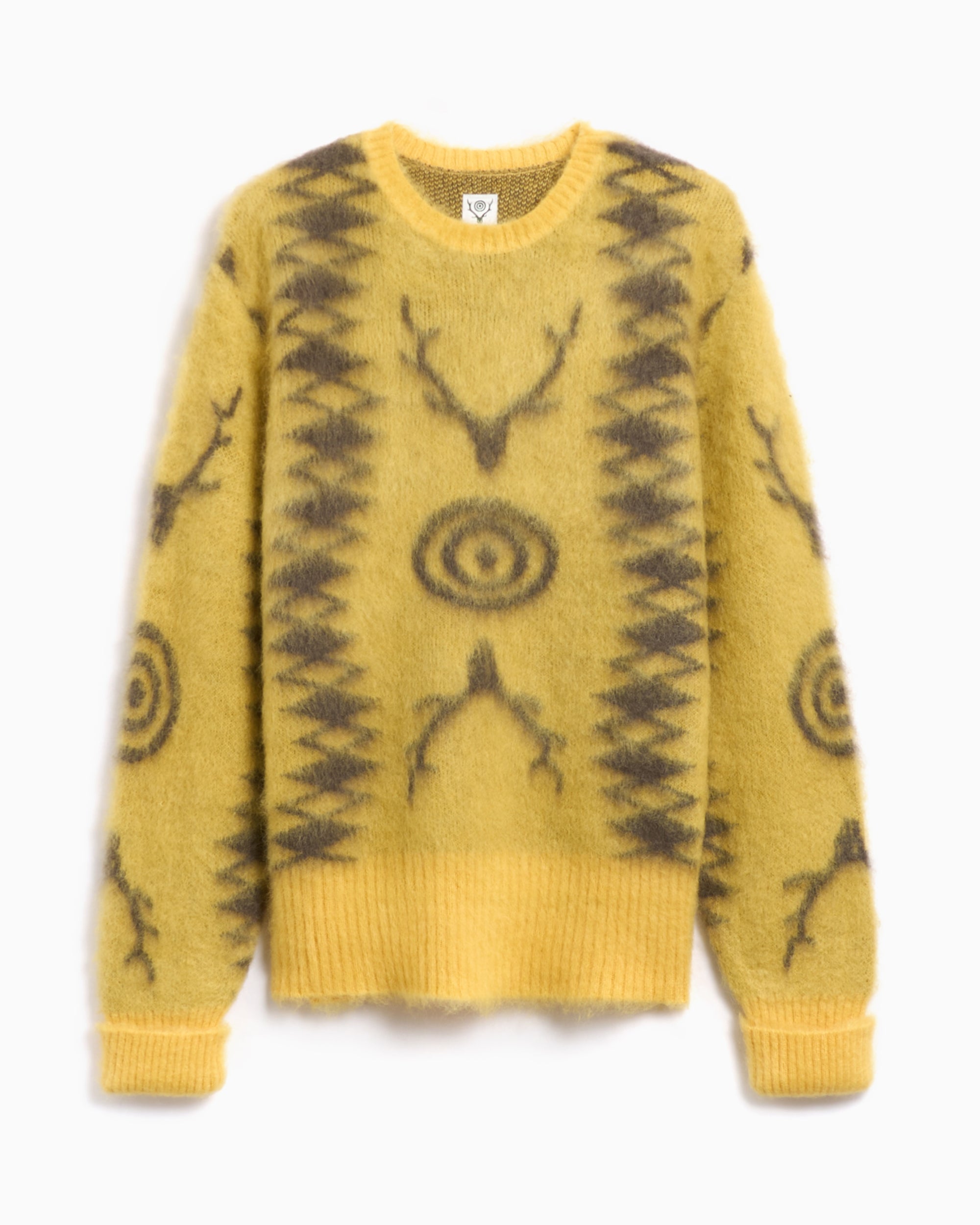 Sweaters South2 West8 Men's Loose Fit Sweater Relaxed Men's Sweater - PU555-A-Beige