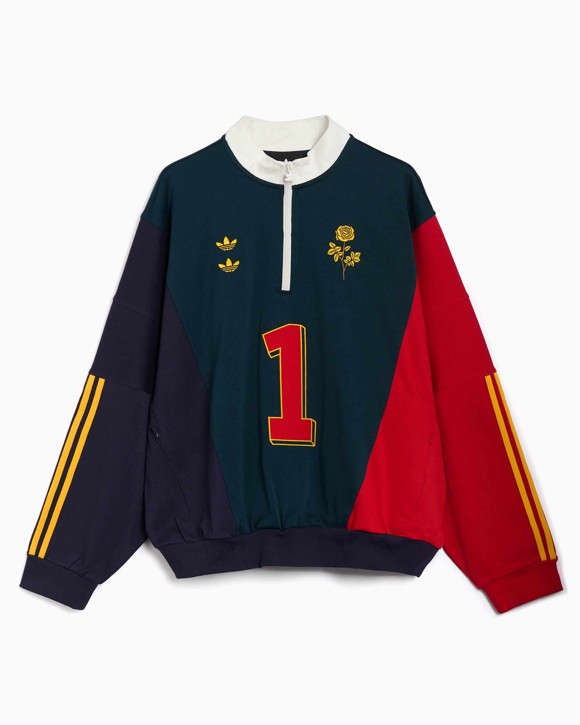 Sweatshirts adidas Originals x Willy Chavarria Watsonville Logo Relaxed Men's Half Zip Sweatshirt - KV1996