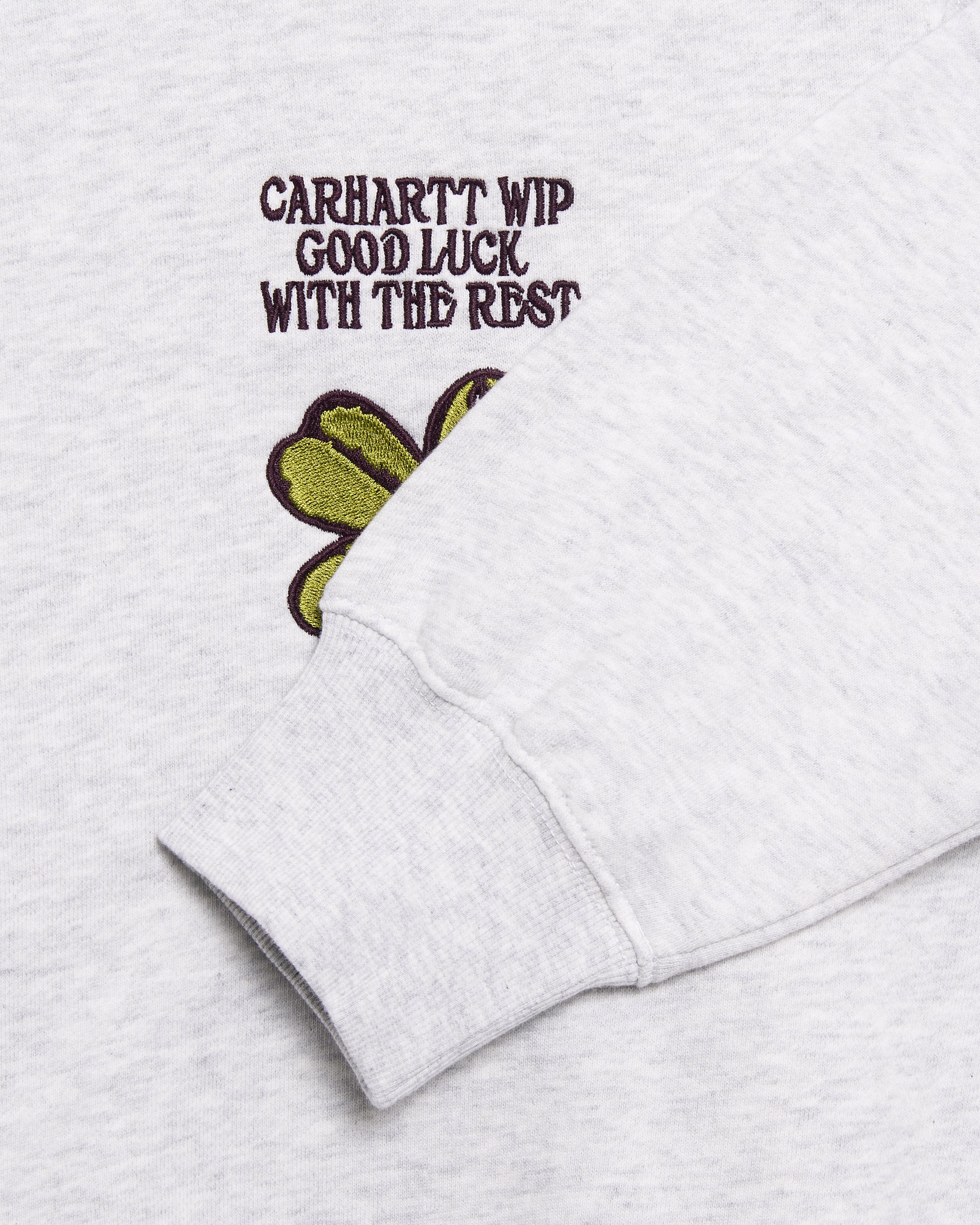 Sweatshirts Carhartt WIP Clover "Good Luck With The Rest" Embroidered Relaxed Unisex Sweatshirt - I036038-482XX