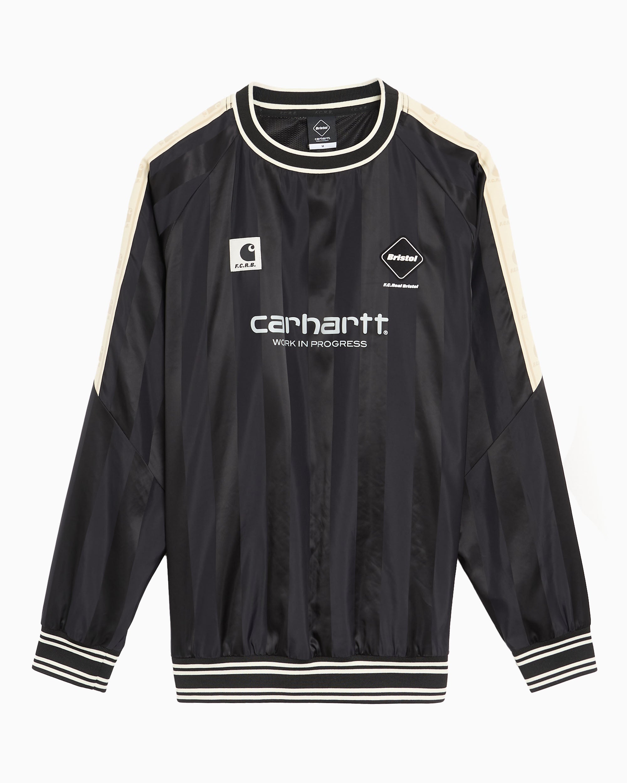 トップス 26s uniform experimentbristol carhartt Sweatshirt às riscas Carhartt WIP x F.C. Real Bristol Warm Up Unisexo