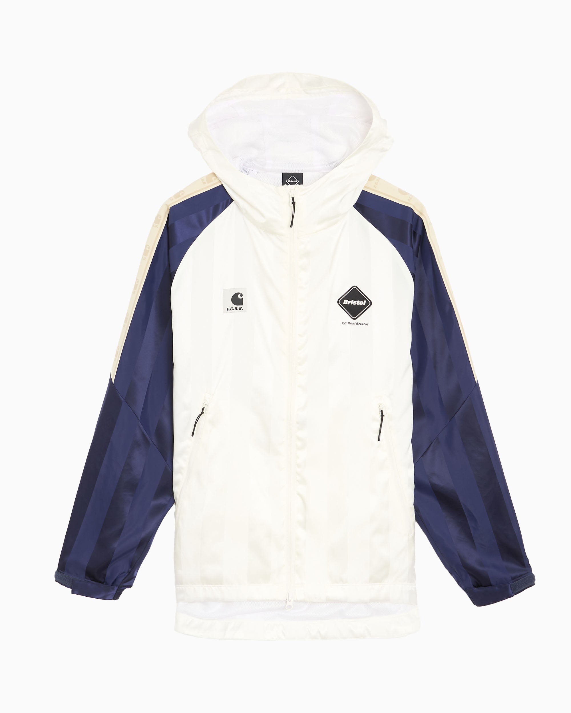 Sweatshirts Carhartt WIP x F.C. Real Bristol Warm Up Striped Unisex Zip-Up Sweatshirt - A261046-02XX