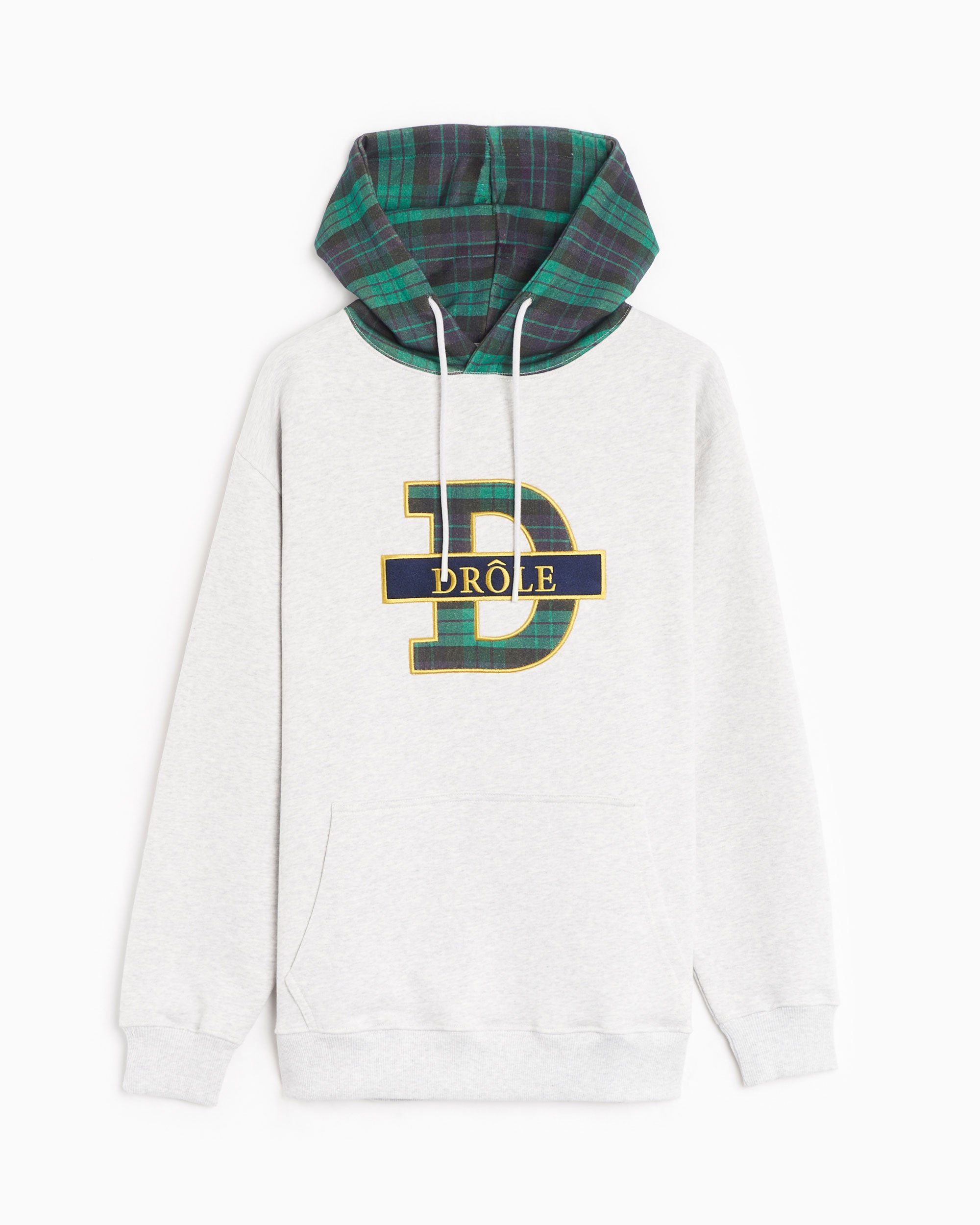 Sweatshirts Drôle de Monsieur Tartan Men's Hoodie Men's Hoodie - C-HO138-CO053-GY