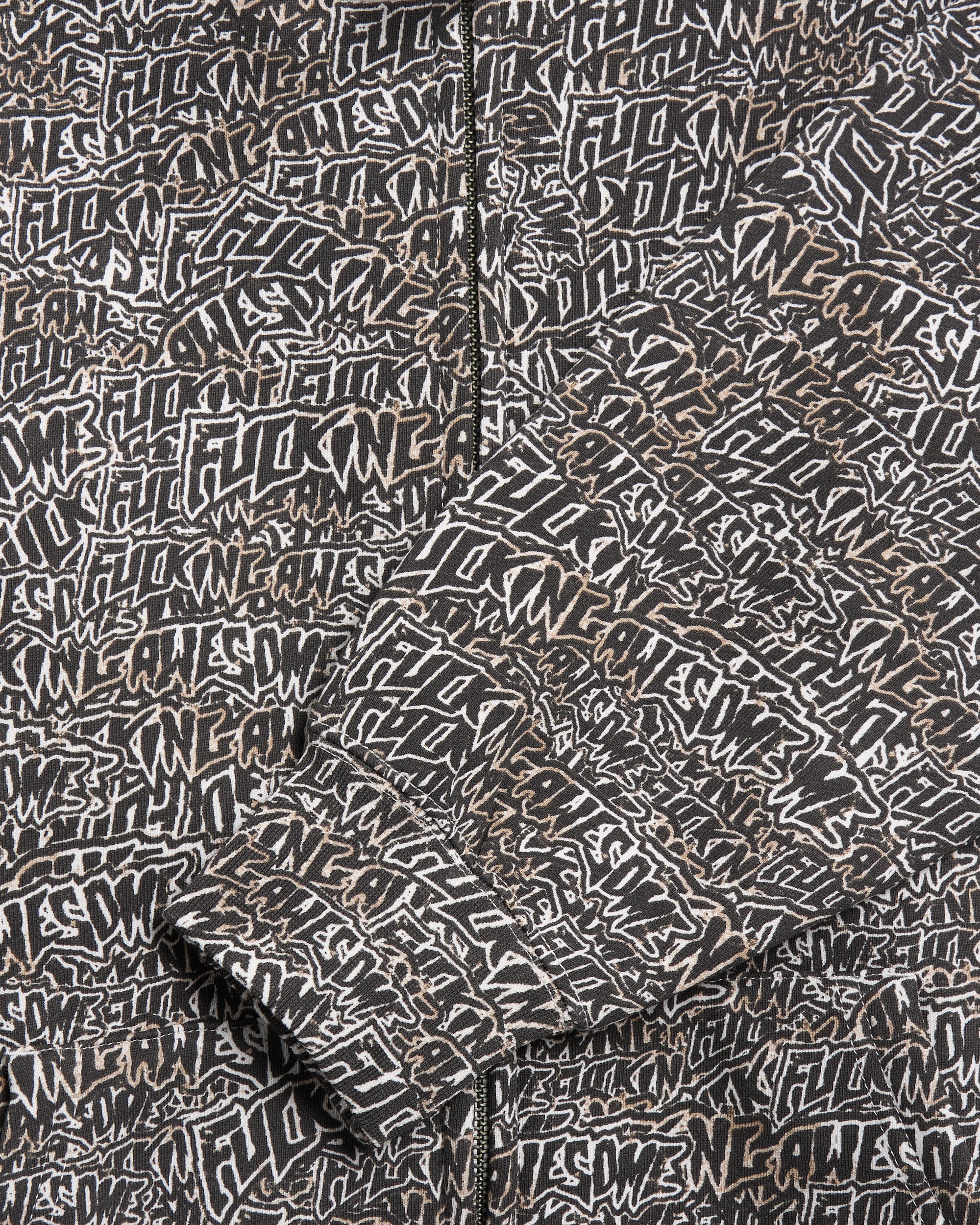 Sweatshirts Fucking Awesome Burnt Sticker Stamp Men's Zip-Up Sweatshirt - PN25320