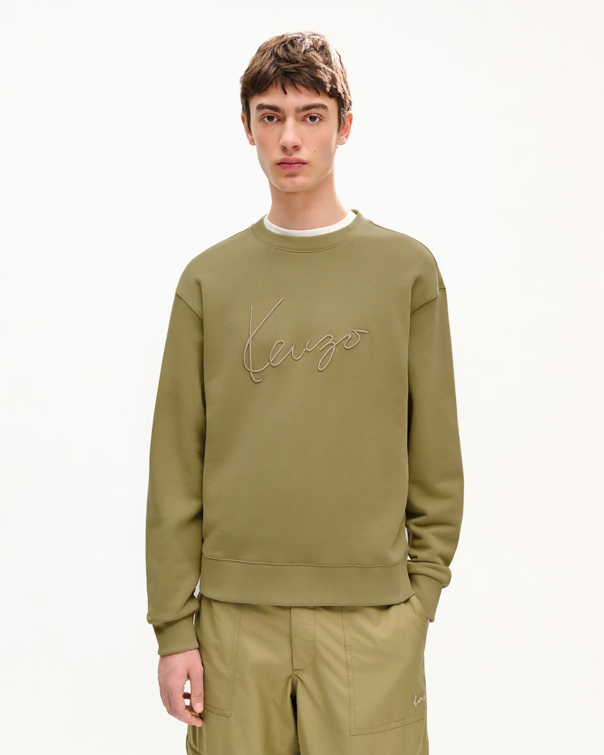 Sweatshirts Kenzo Signature Embroidered Men's Sweatshirt - FG65SW2704MJ-50