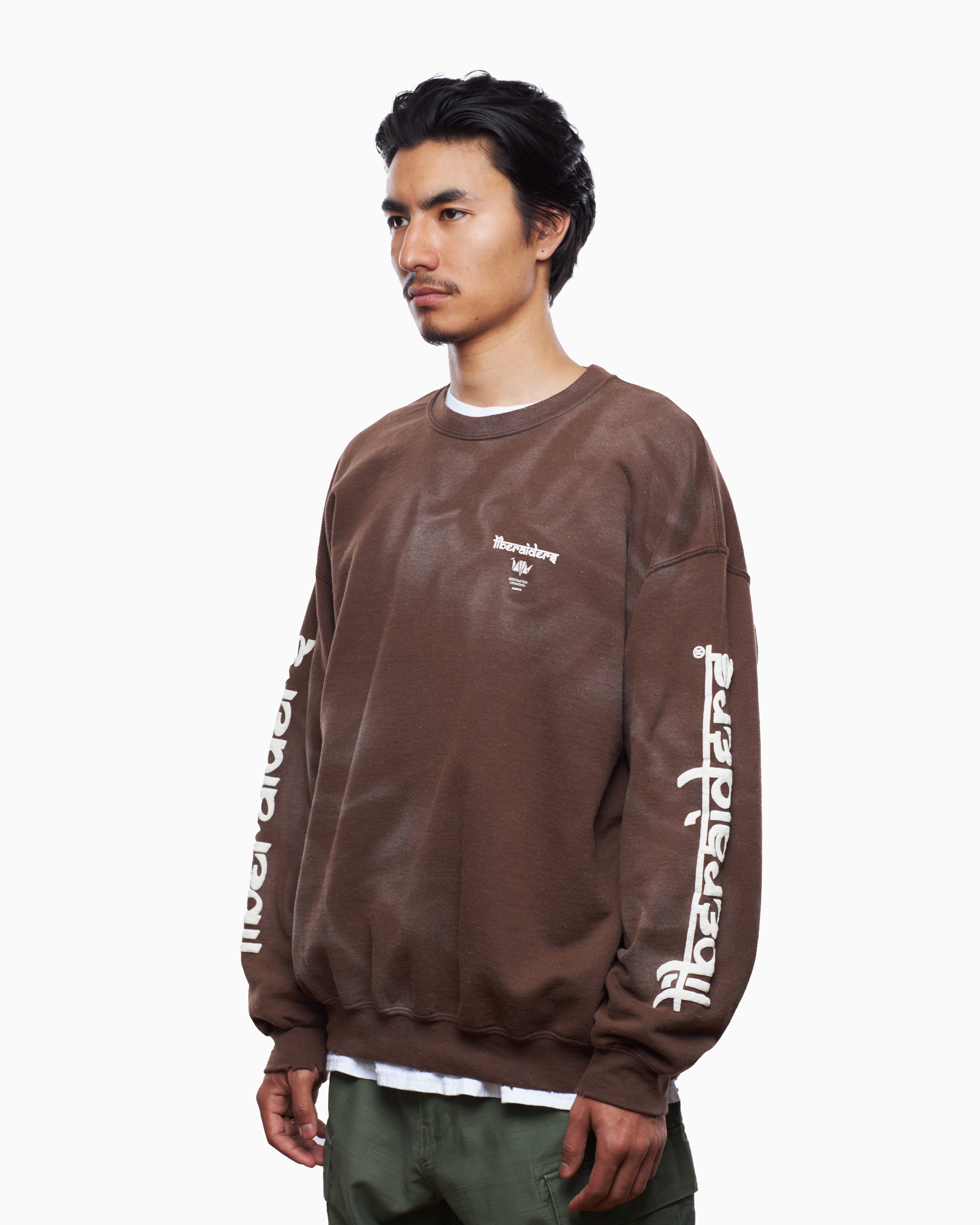 Sweatshirts Liberaiders® Liberaiders® Logo Vintage Men's Sweatshirt Men's Sweatshirt - 753192303-BROWN