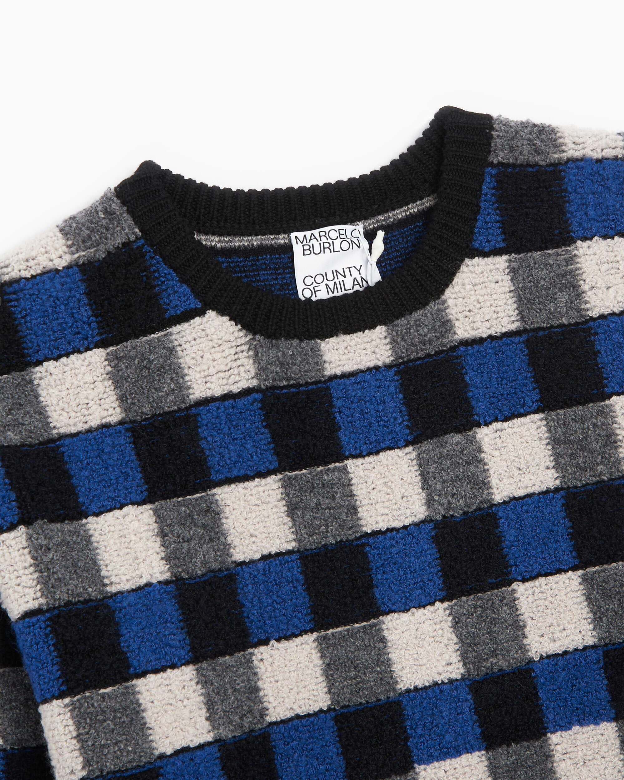 Sweatshirts Marcelo Burlon Checkerboard Kinit Basic Men's Sweatshirt Men's Sweatshirt - CMHE034F21KNI0024906