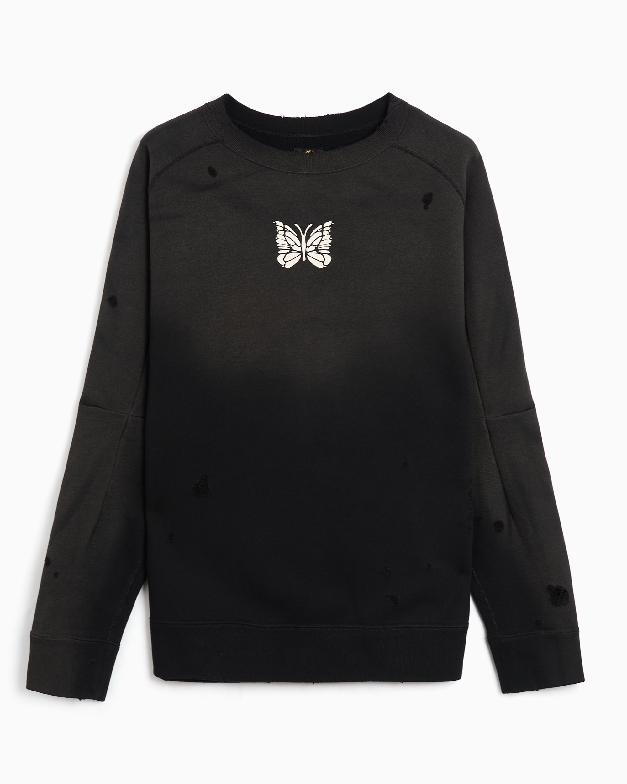 Sweatshirts Needles Deconstructed Logo Relaxed Men's Sweatshirt - SX431-D-Black