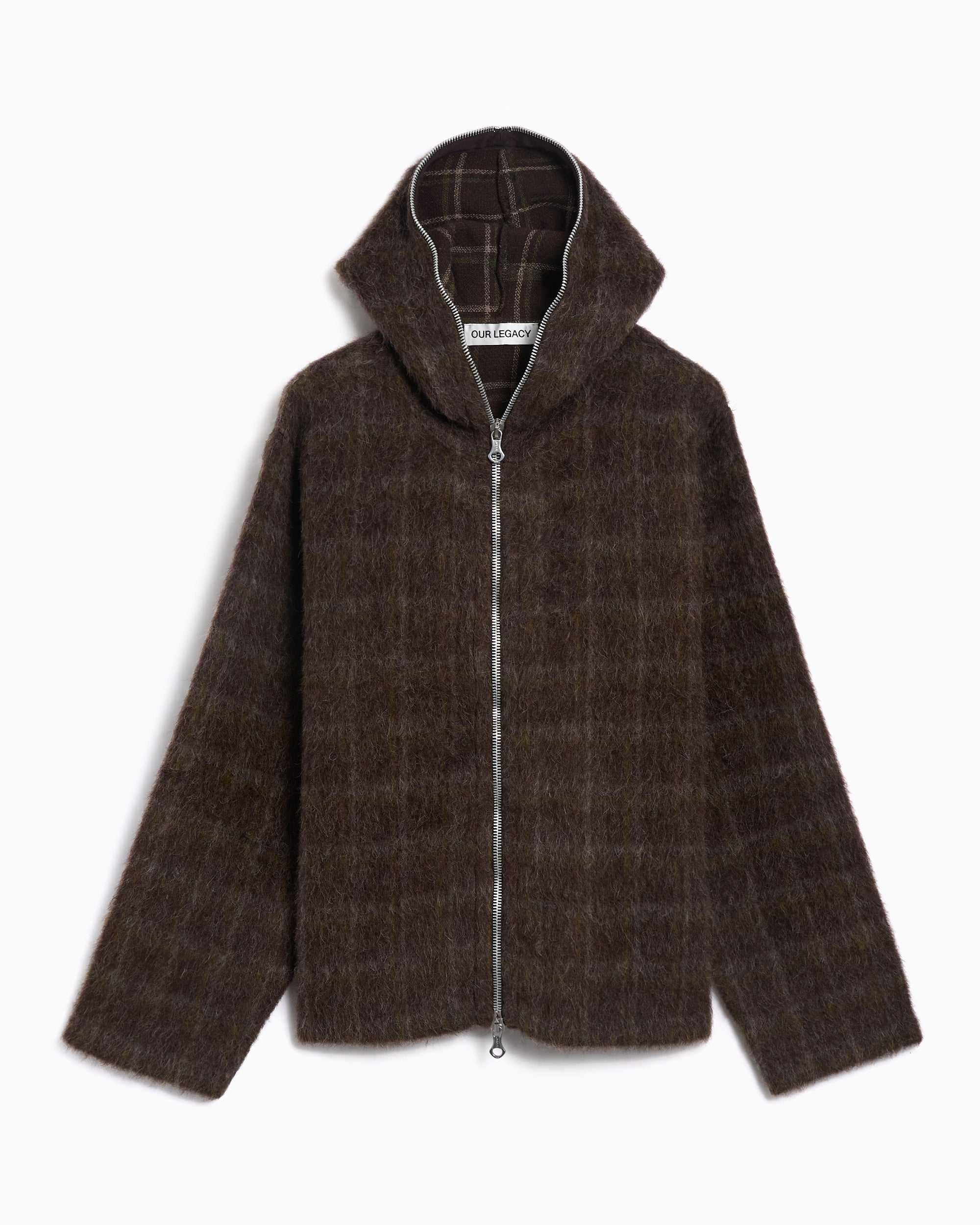 Sweatshirts Our Legacy Plaid Relaxed Men's Zip-Up Sweatshirt - M4256FD