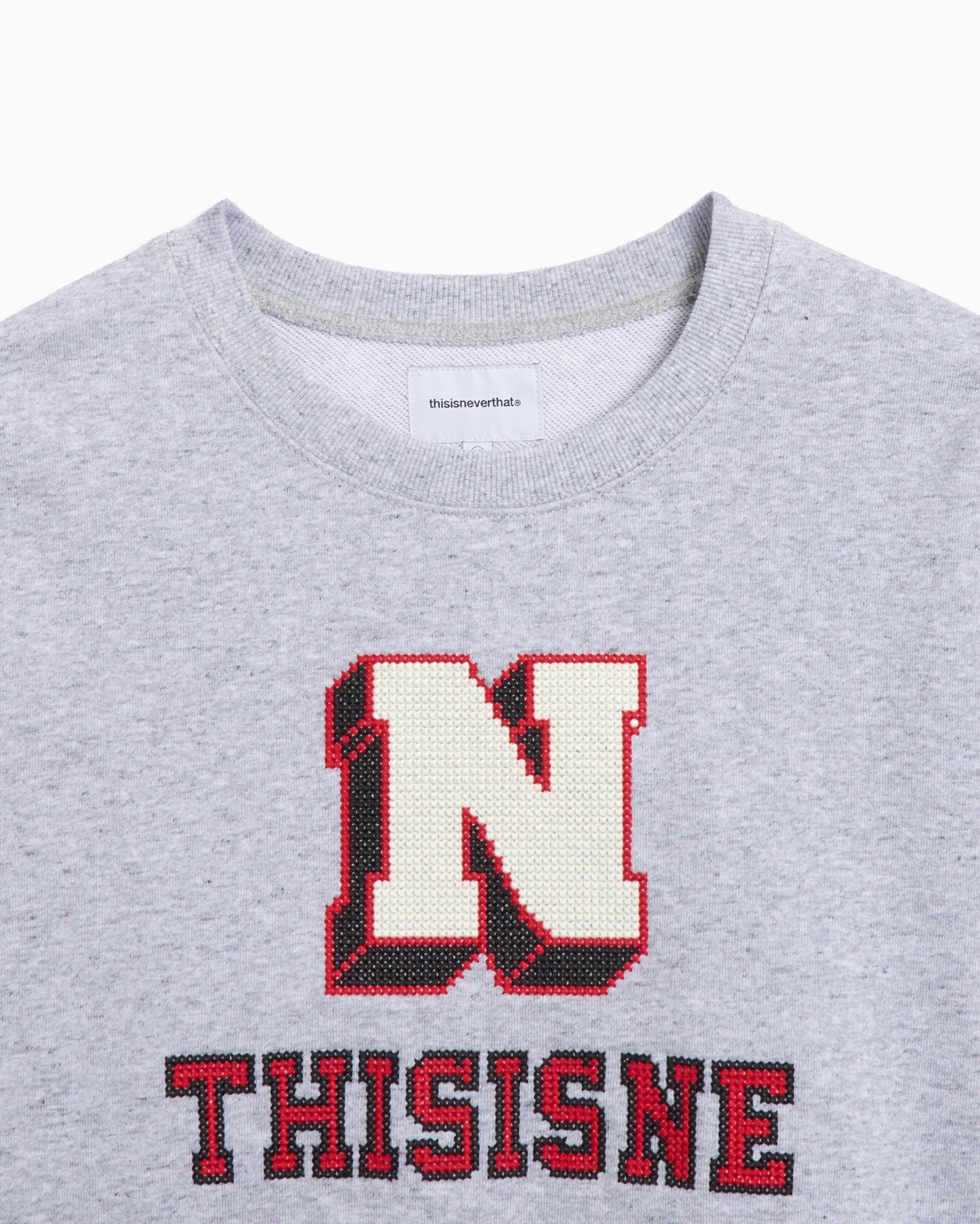 Sweatshirts thisisneverthat® thisisneverthat® Cross Stitched Men's Sweatshirt Men's Sweatshirt - TN251TSWCW04-HGR