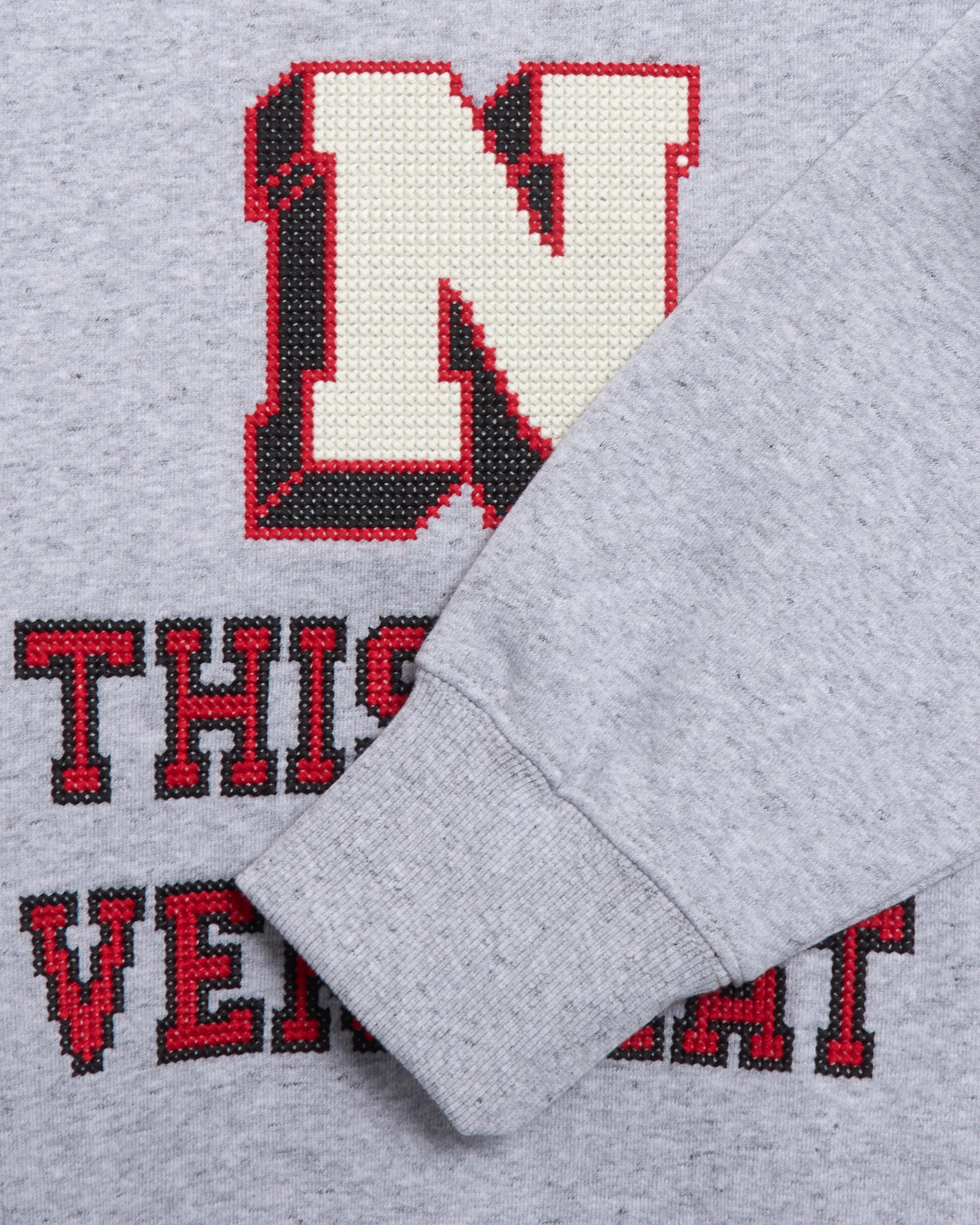 Sweatshirts thisisneverthat® thisisneverthat® Cross Stitched Men's Sweatshirt Men's Sweatshirt - TN251TSWCW04-HGR