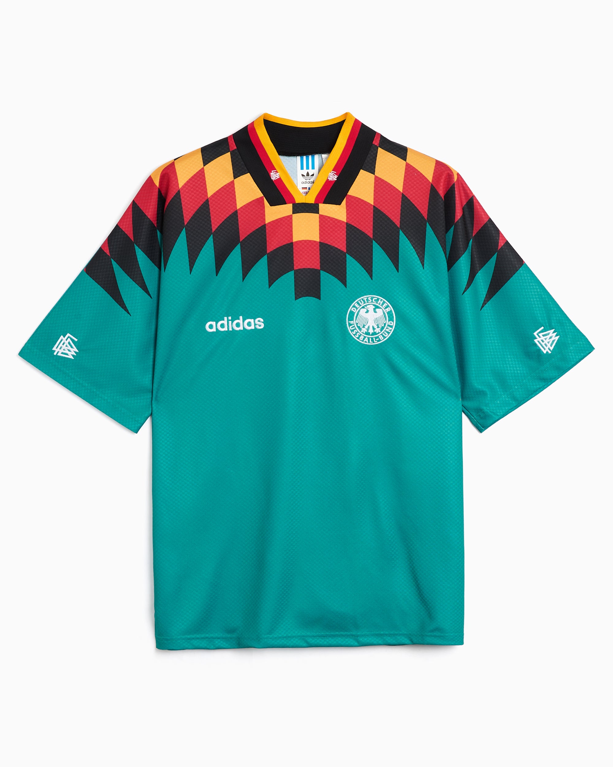 【希少】adidas 94W杯ドイツ代表 サッカーシャツ＆ショーツセット Jersey T-Shirt Relaxed 2ª equipamento adidas Originals Germany 1994 Fo