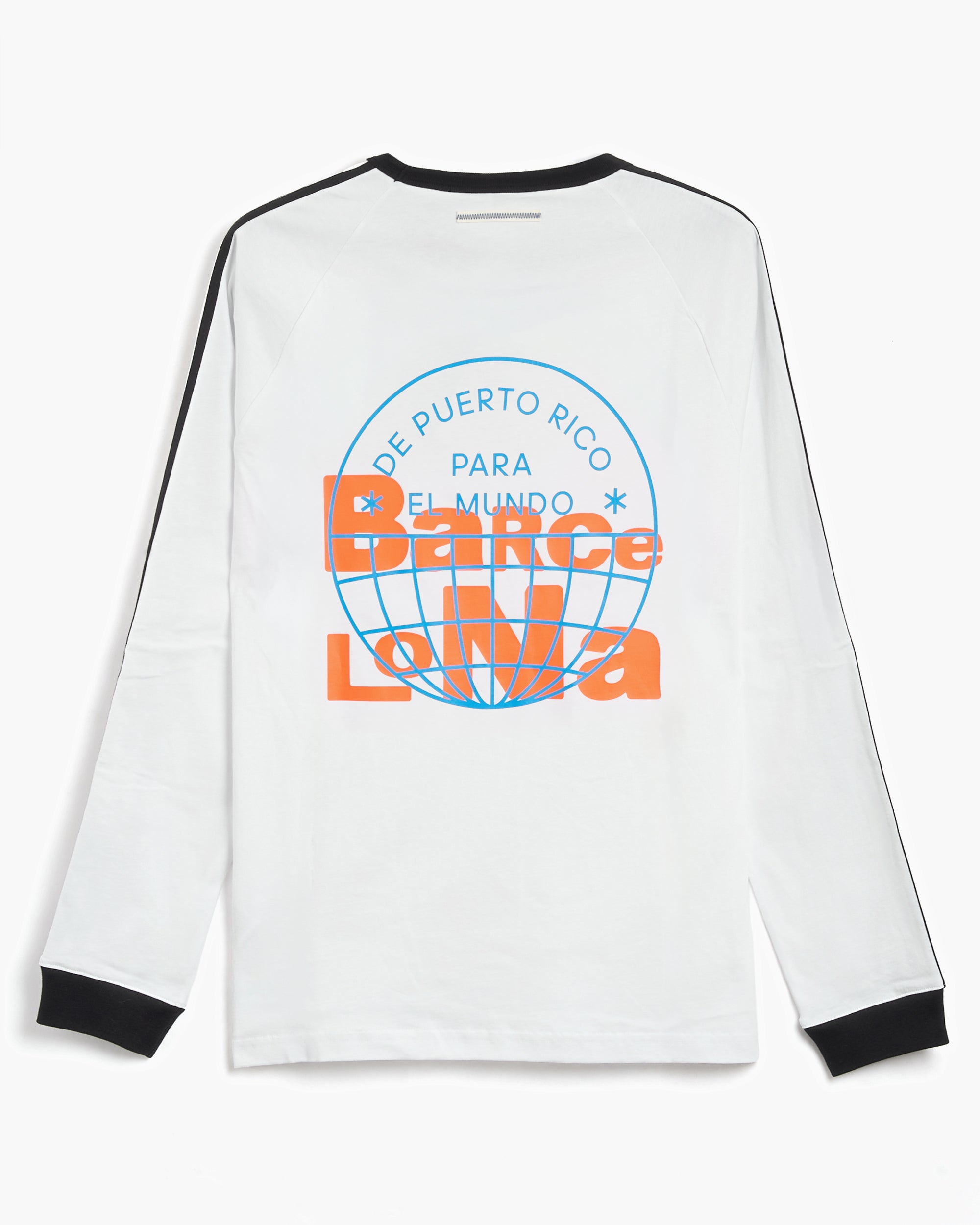 T-Shirts adidas Originals x Bad Bunny DTmF Tour Merch "Barcelona" Long-Sleeved Relaxed Men's T-Shirt - LH0418