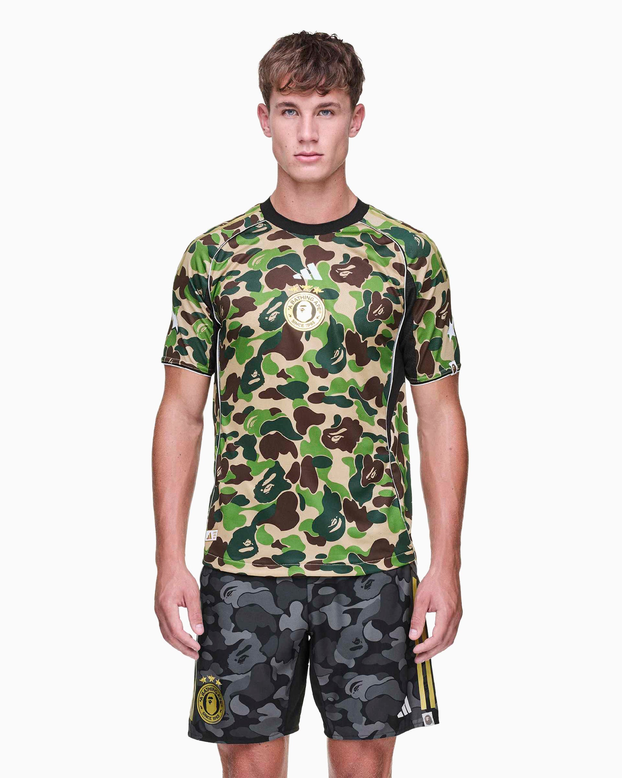 T-Shirts adidas Originals x BAPE Football Graphic Slim Men's Jersey T-Shirt - KB2202