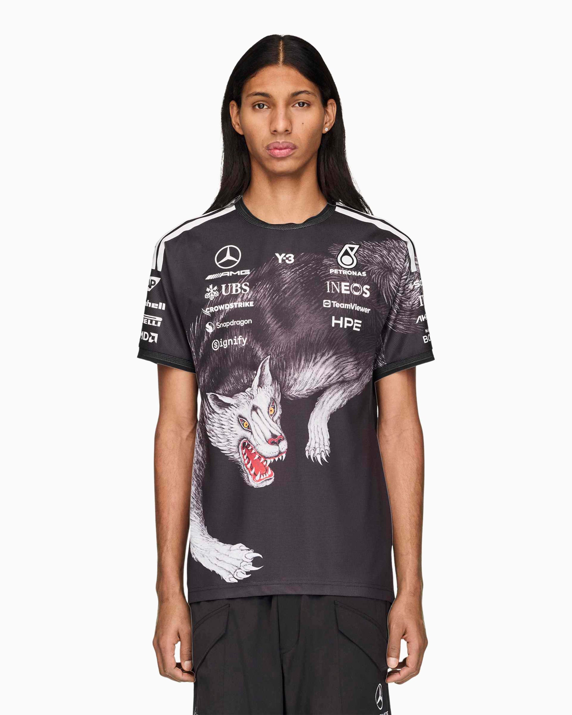 T-Shirts adidas Y-3 x Mercedes AMG Petronas Team F1 "Driver" Graphic Unisex T-Shirt - KQ9844