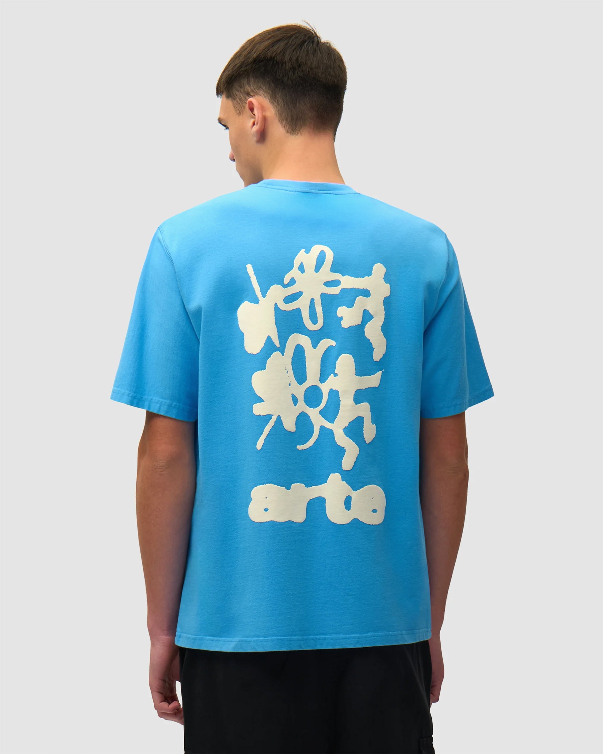 T-Shirts Arte Antwerp Blurry Back Graphic Relaxed Men's T-Shirt - SS26-101T-Blue
