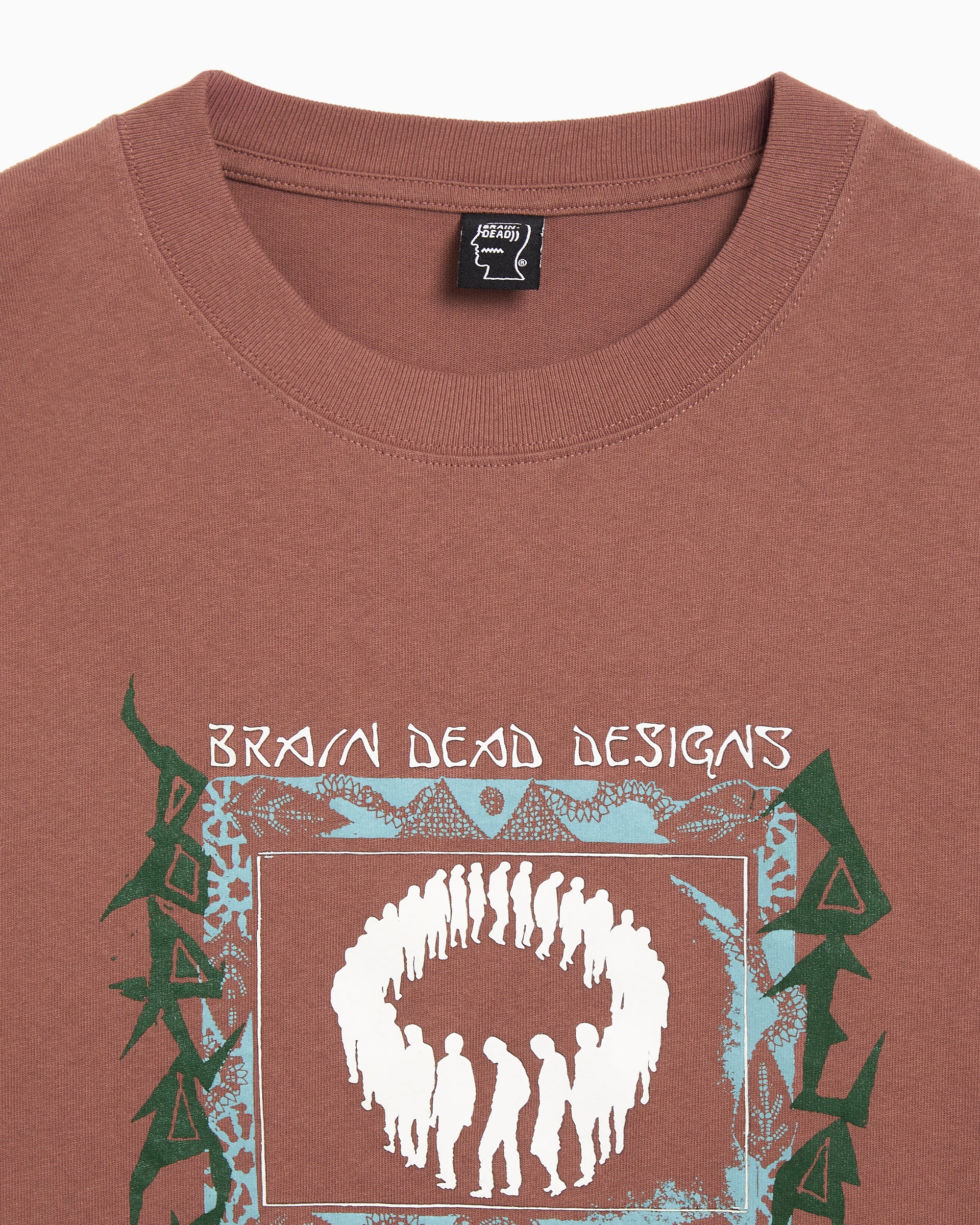 T-Shirts Brain Dead Endless Construction Graphic Relaxed Men's T-Shirt - BDF25T00O046-NUTMEG
