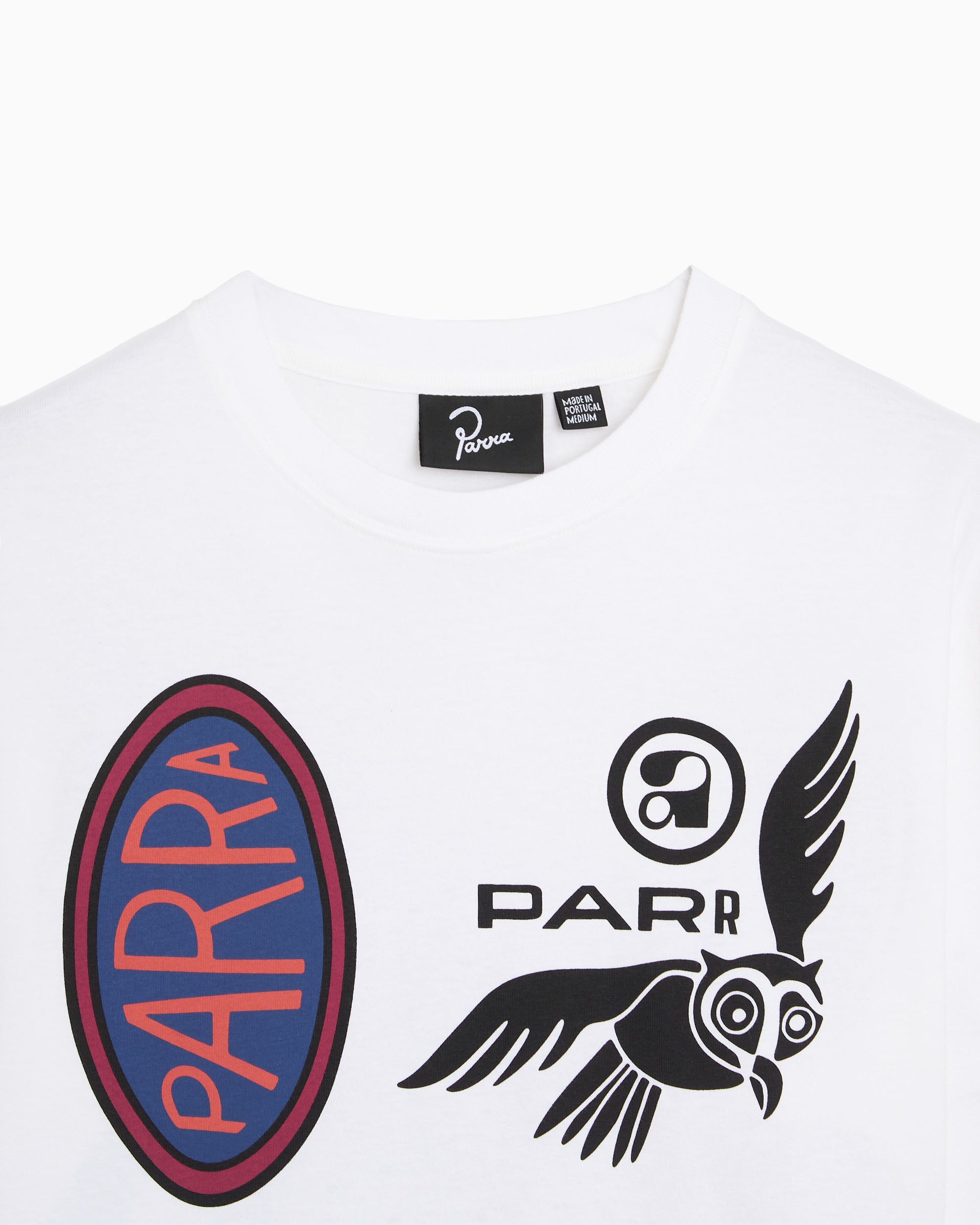 T-Shirts by Parra Team Changes Graphic Long-Sleeved Boxy Men's T-Shirt - 55150-WHITE