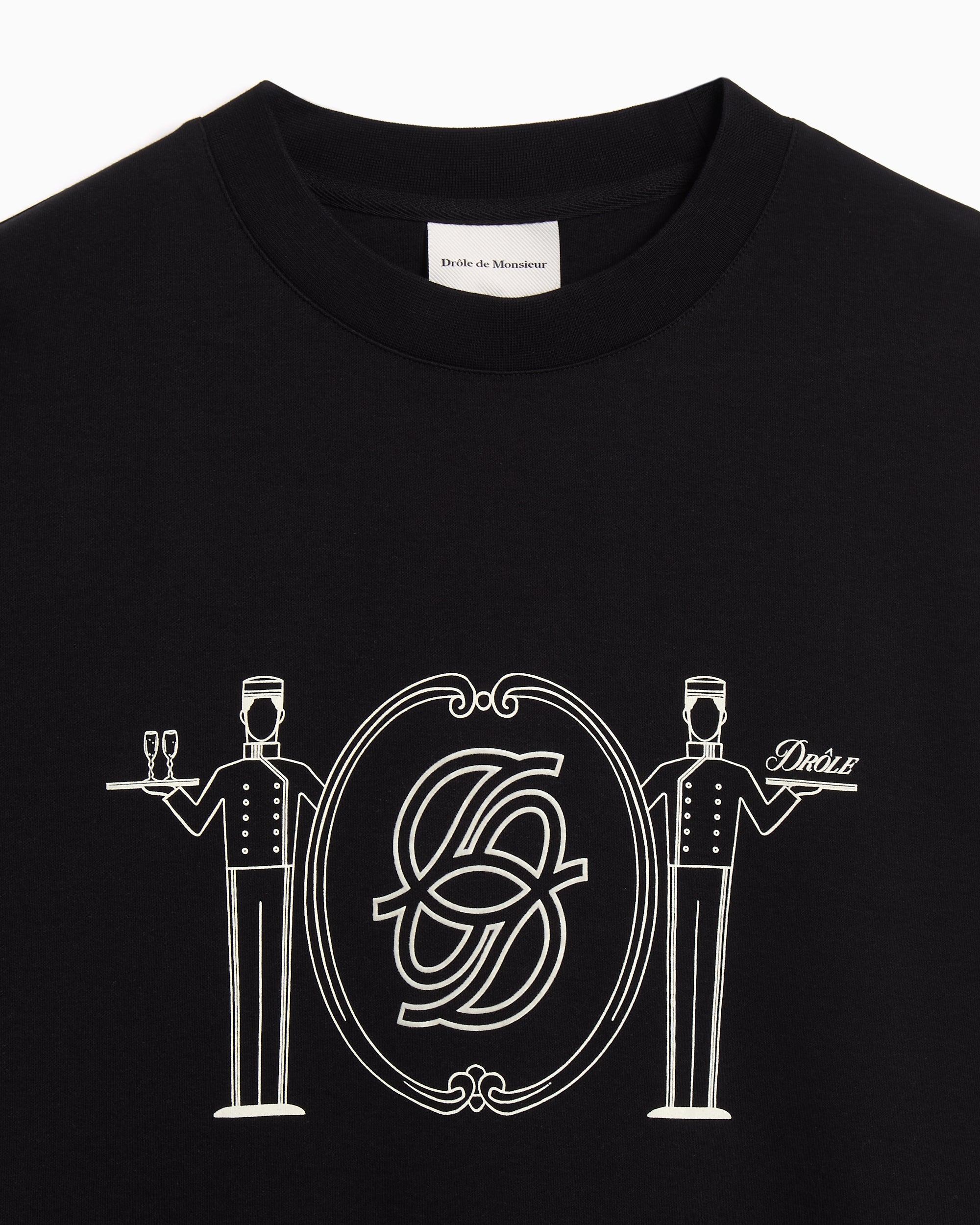 T-Shirts Drôle de Monsieur Room Service Relaxed Men's T-Shirt - TS265-CO002-BL