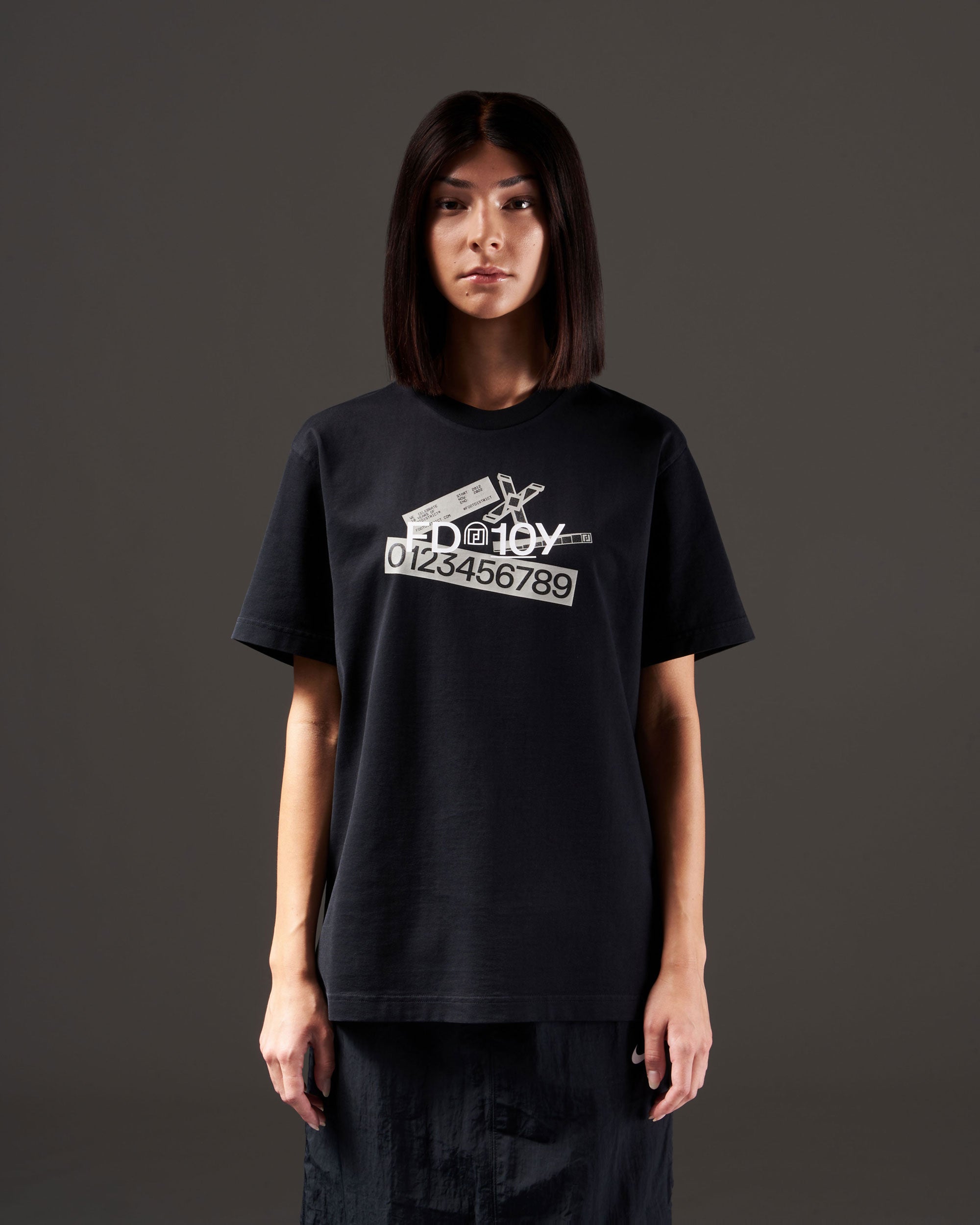 T-Shirts FOOTDISTRICT 10th Anniversary FD10Y Unisex T-Shirt Unisex T-Shirt - FDFW23-TEE1-BLACK