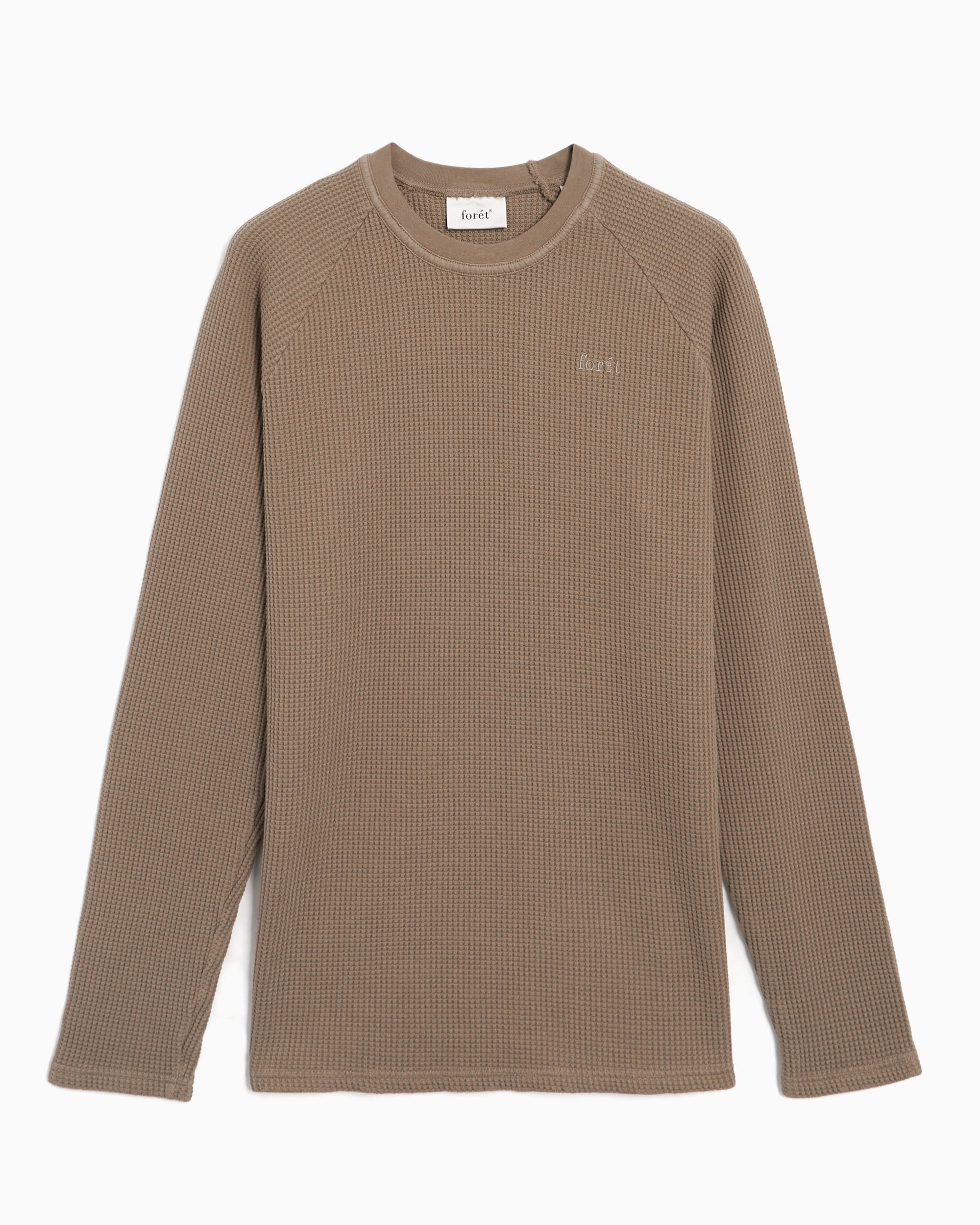 T-Shirts Forét Sky Men's Waffle Long Sleeve T-Shirt Men's T-Shirt - F4836-DUSTYOLIVE