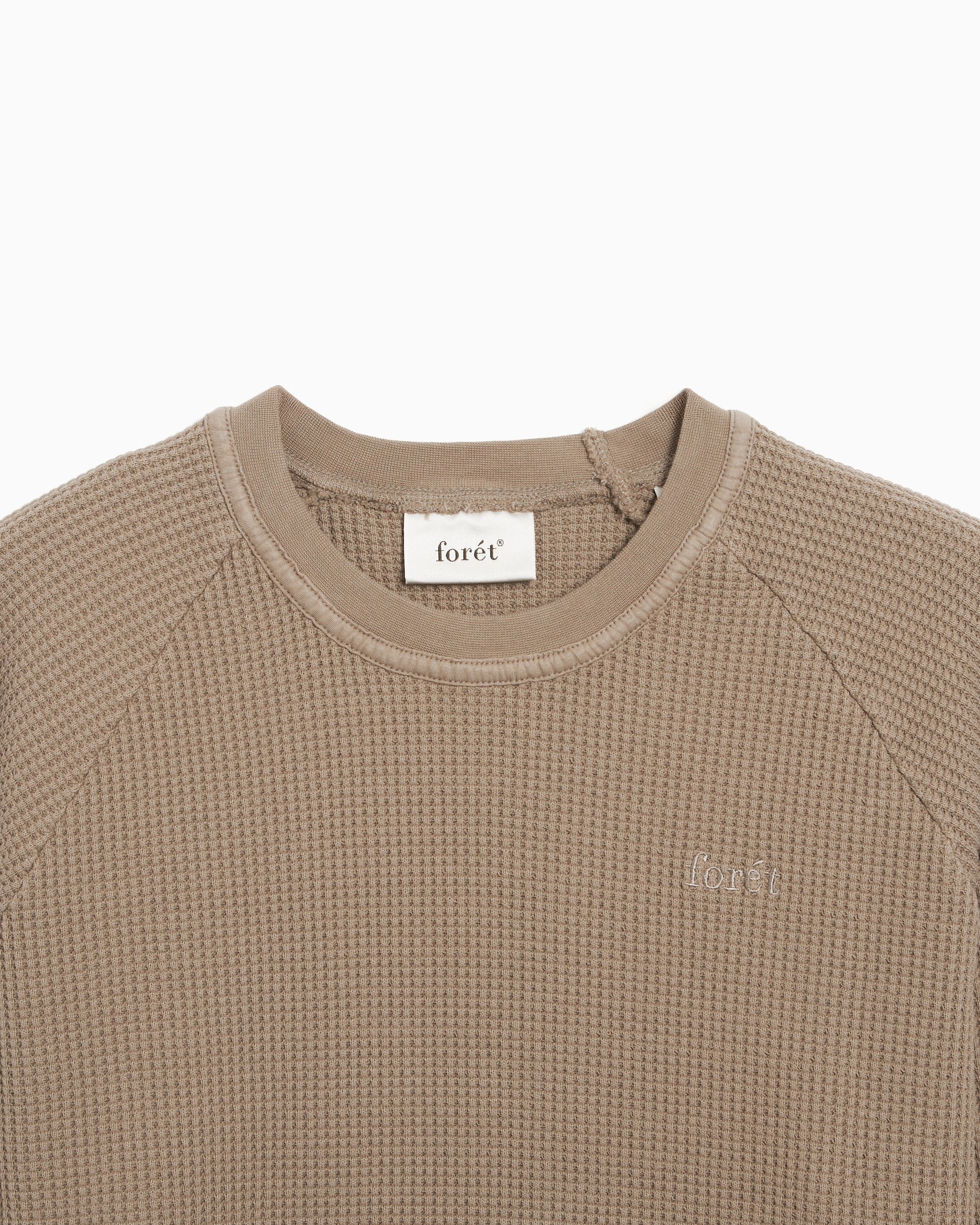 T-Shirts Forét Sky Men's Waffle Long Sleeve T-Shirt Men's T-Shirt - F4836-DUSTYOLIVE