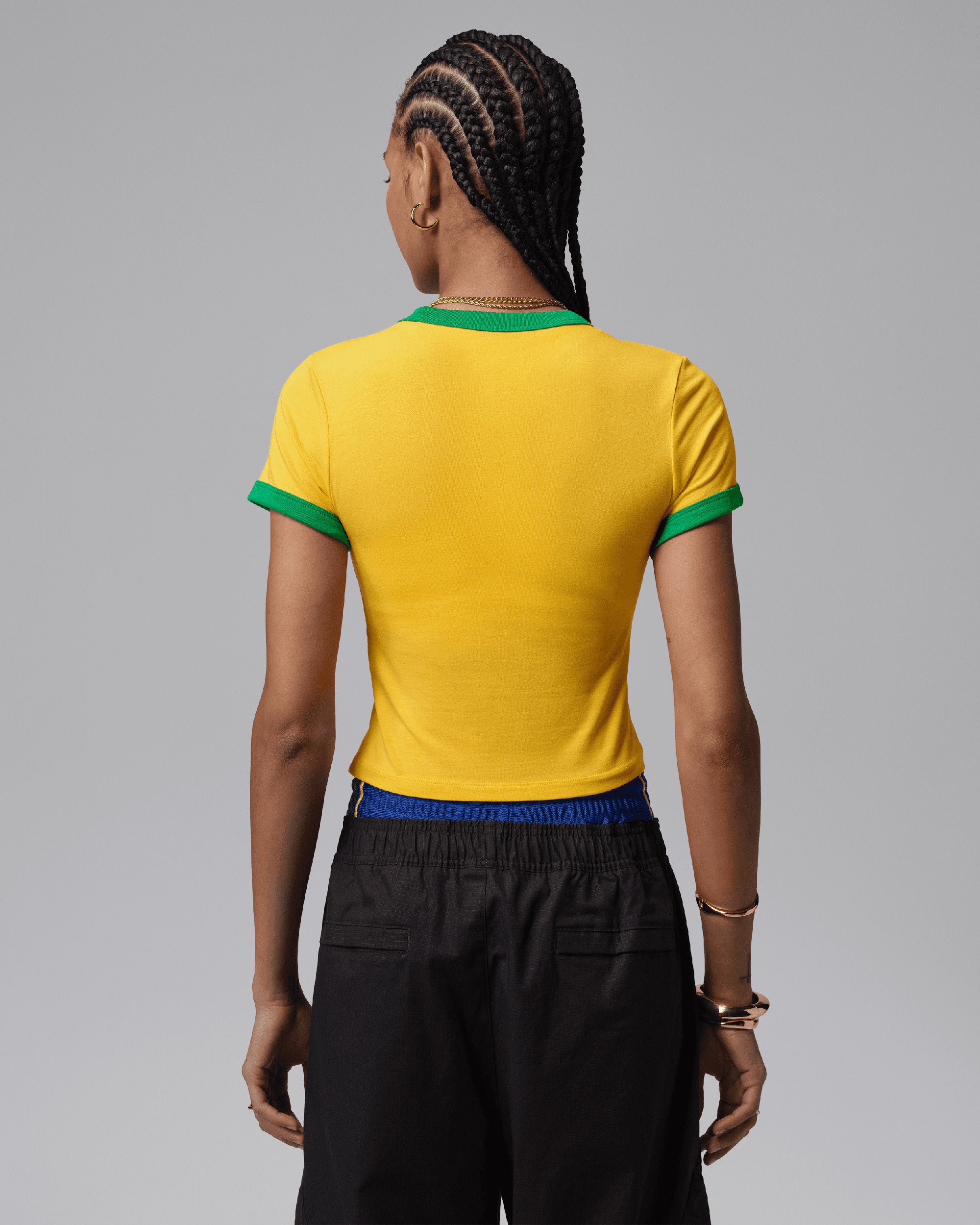T-Shirts Jordan Brasil Logo Crop Women's T-Shirt - IF3926-741
