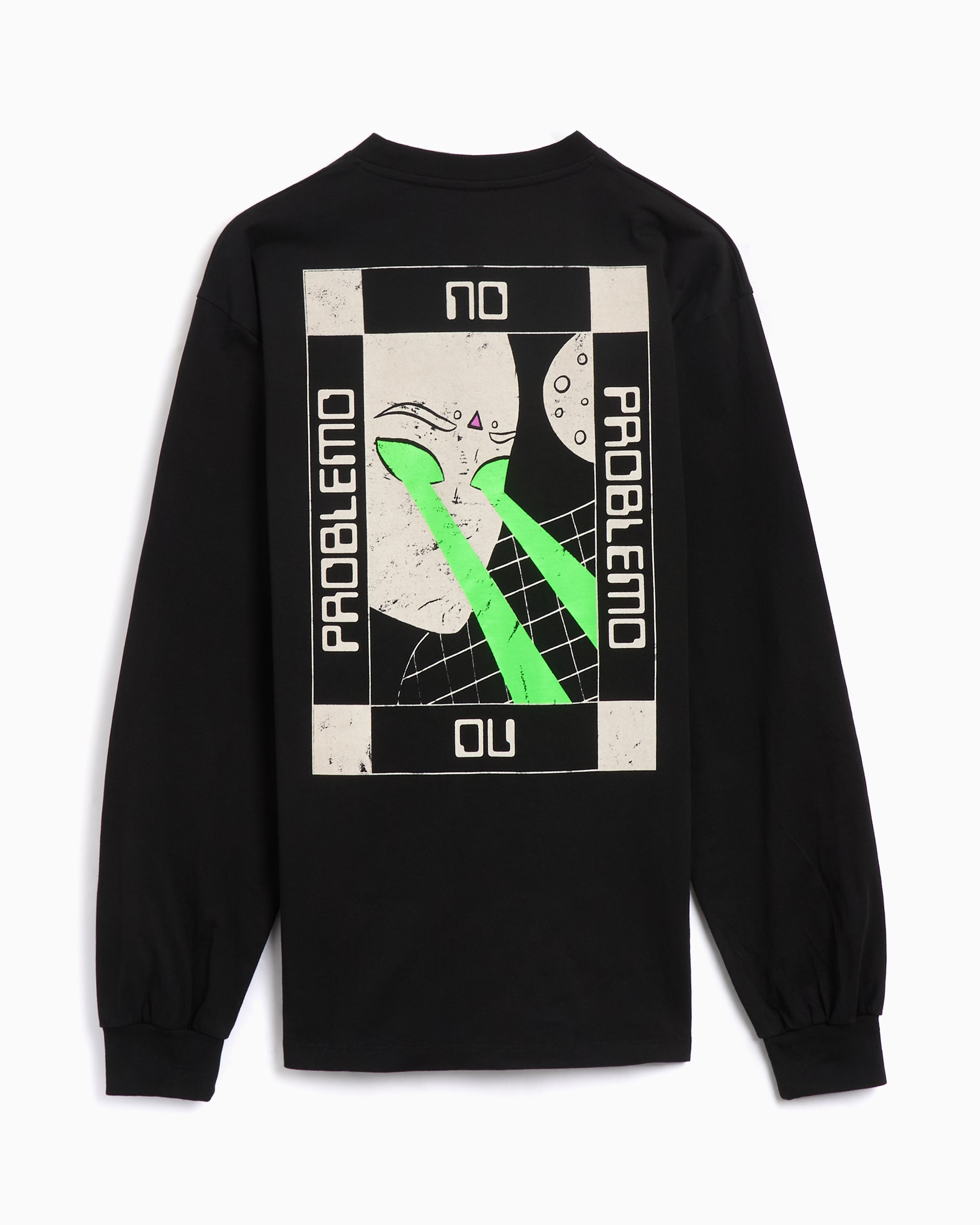 T-Shirts No Problemo No Vision Men's Long Sleeve T-Shirt Men's T-Shirt - NP6002303-BLK