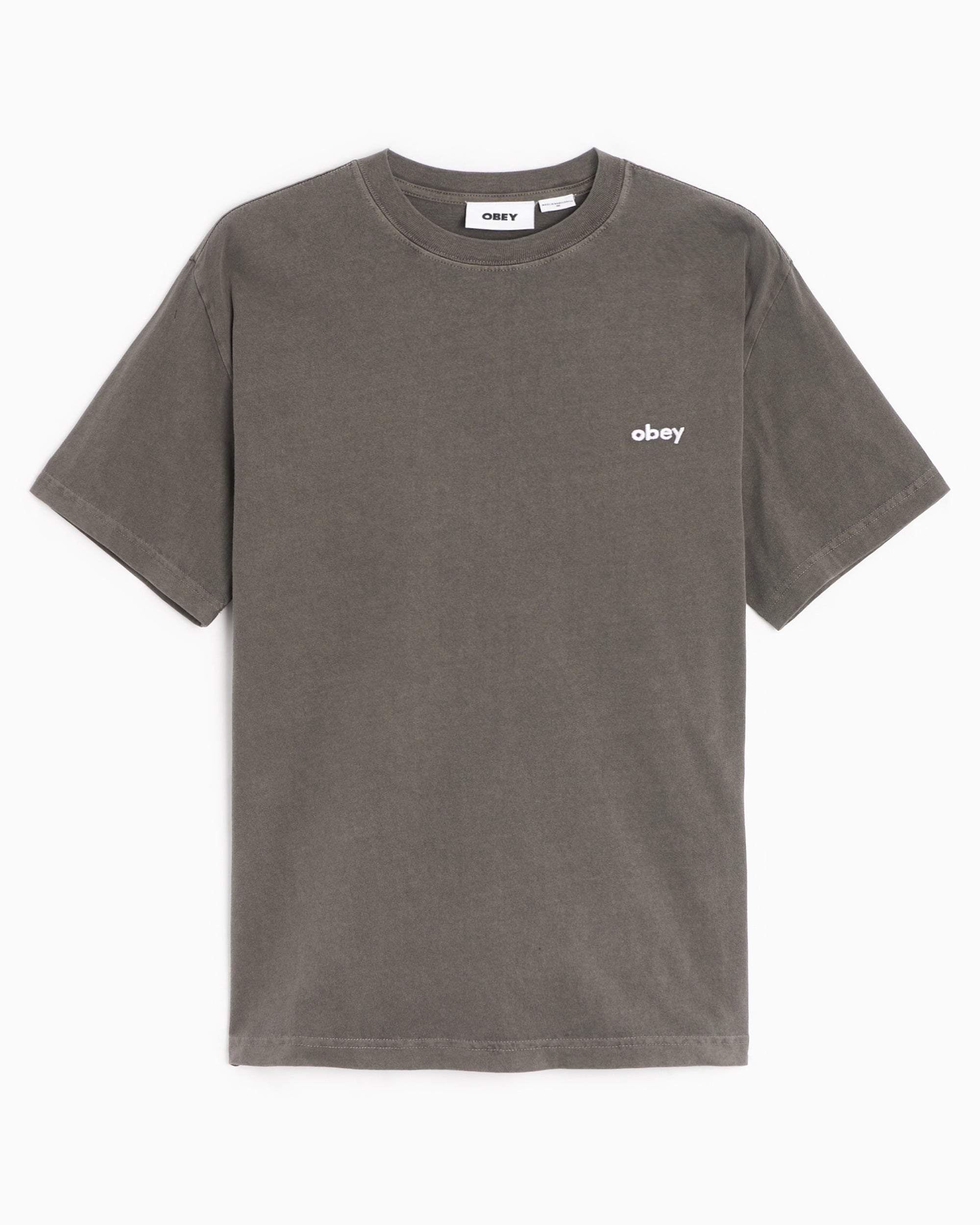 T-Shirts OBEY Clothing Lowercase Pigment Men's Heavywight T-Shirt Relaxed Men's T-Shirt - 131080353-DIB