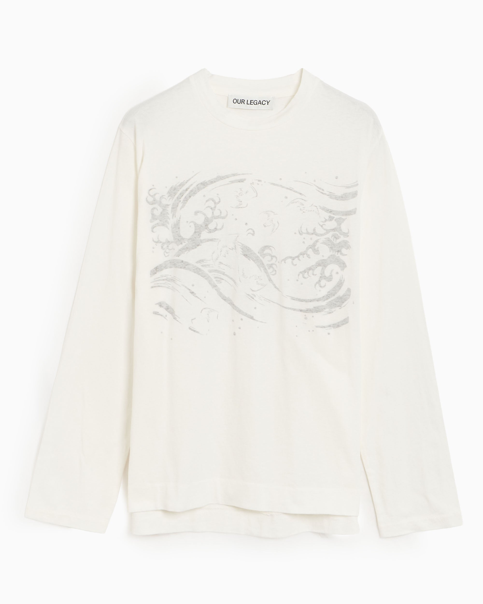 T-Shirts Our Legacy Fleeting Breeze Graphic Long-Sleeved Relaxed Men's T-Shirt - M4256BPP