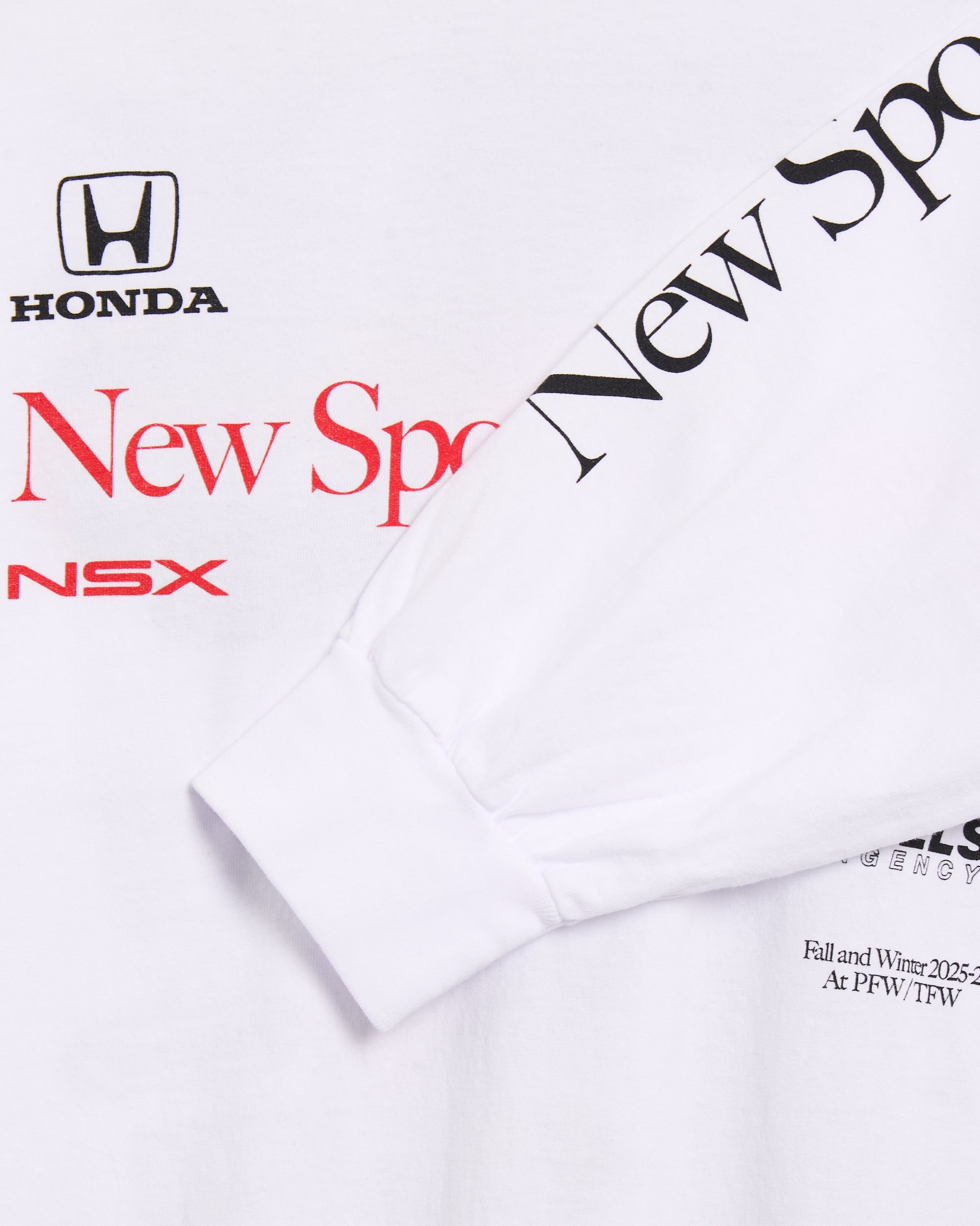 T-Shirts Poliquant The New Sports X 1990 Limited Edition Graphic Long-Sleeved Relaxed Men's T-Shirt - 2502025-WHITE