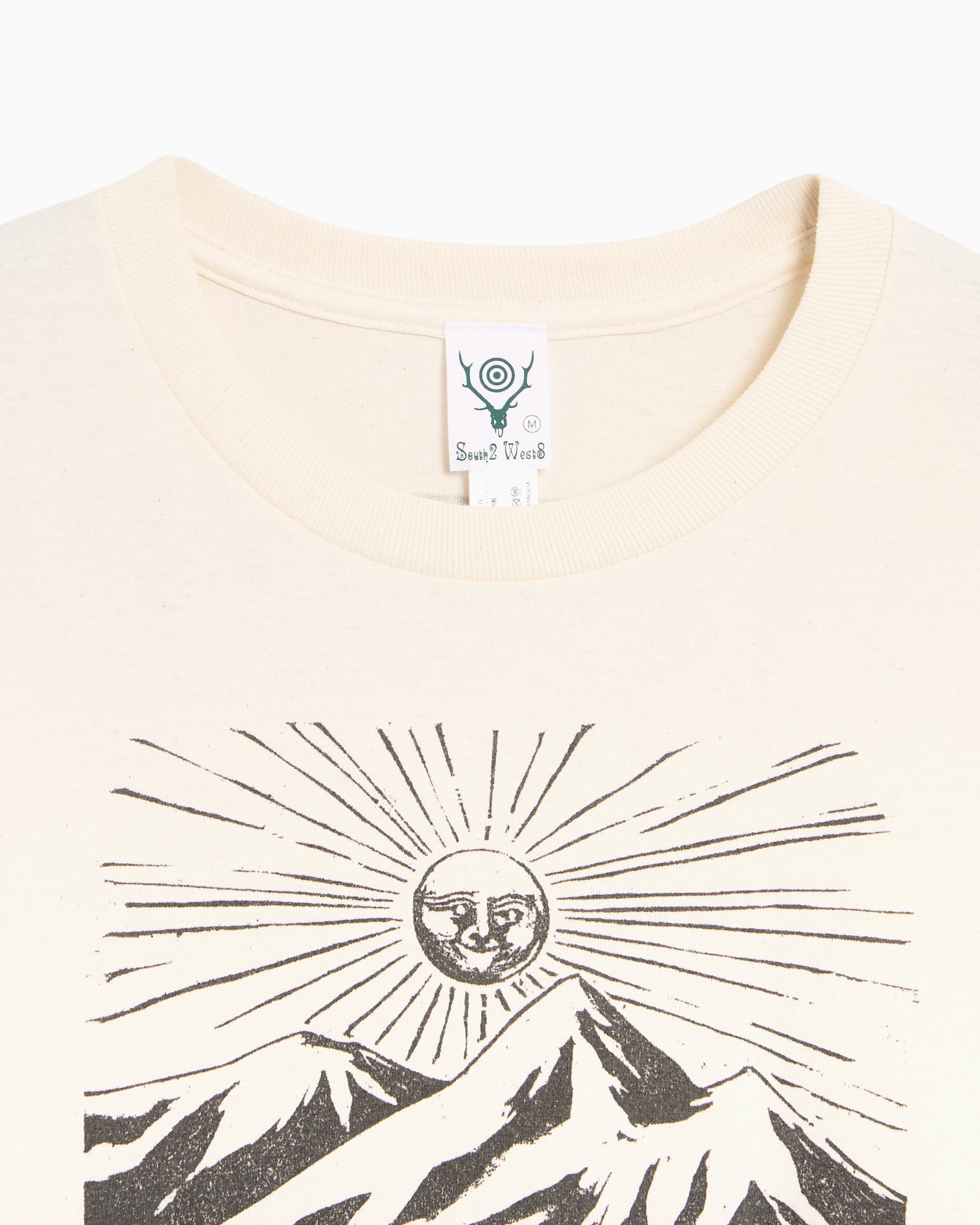 T-Shirts South2 West8 x F.KITAMURA Graphic Long-Sleeved Relaxed Men's T-Shirt - RW702-A-Natural