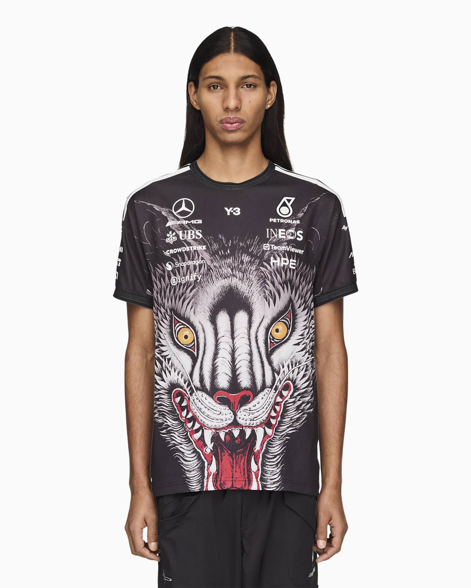 T-Shirts Y-3 x Mercedes AMG Petronas Team F1 "Driver" Graphic Unisex T-Shirt - KT2226