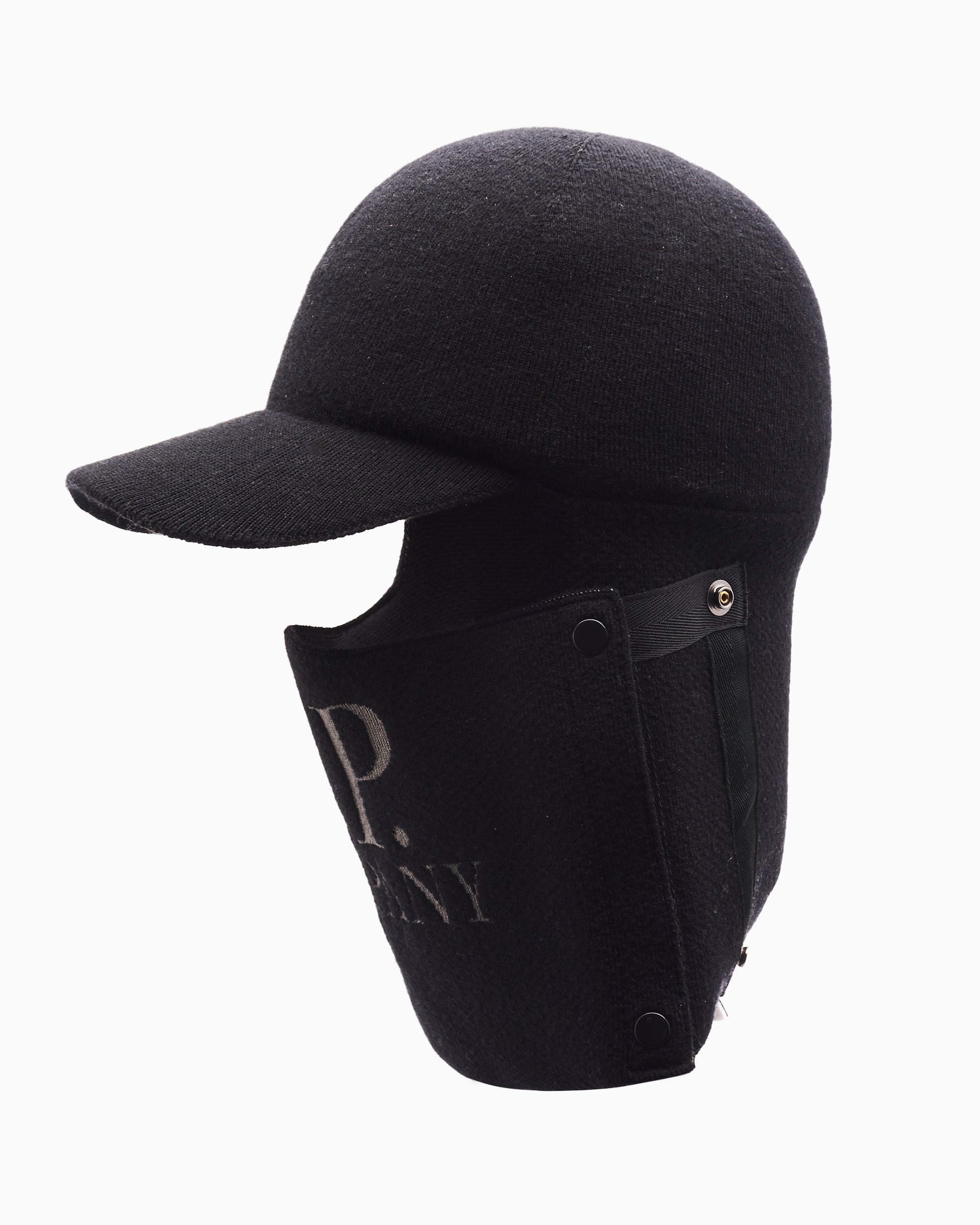 Caps CP Company Unisex Extrafine Merino Wool Visor Neck Cap Unisex Cap - 17CMAC298A005509A-999