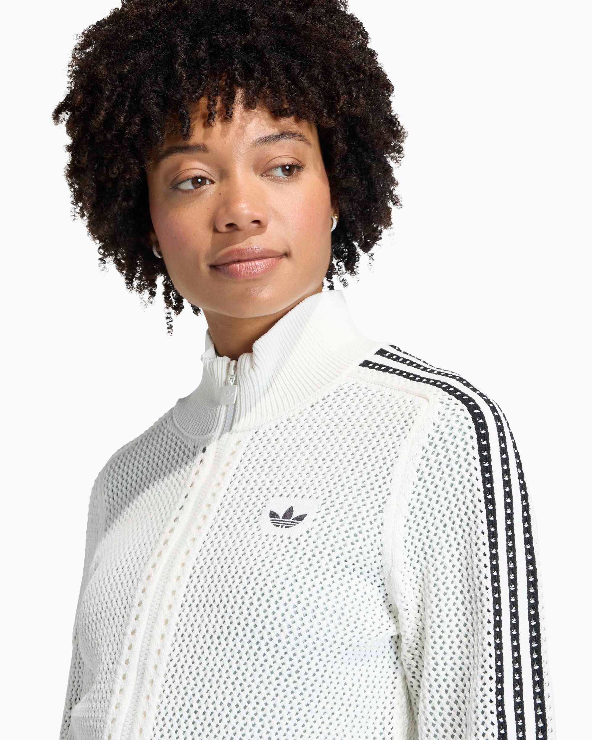 トップス coyseio BIKE MESH JACKET WHITE Track Jacket Slim adidas Originals Firebird Crochet para mulher