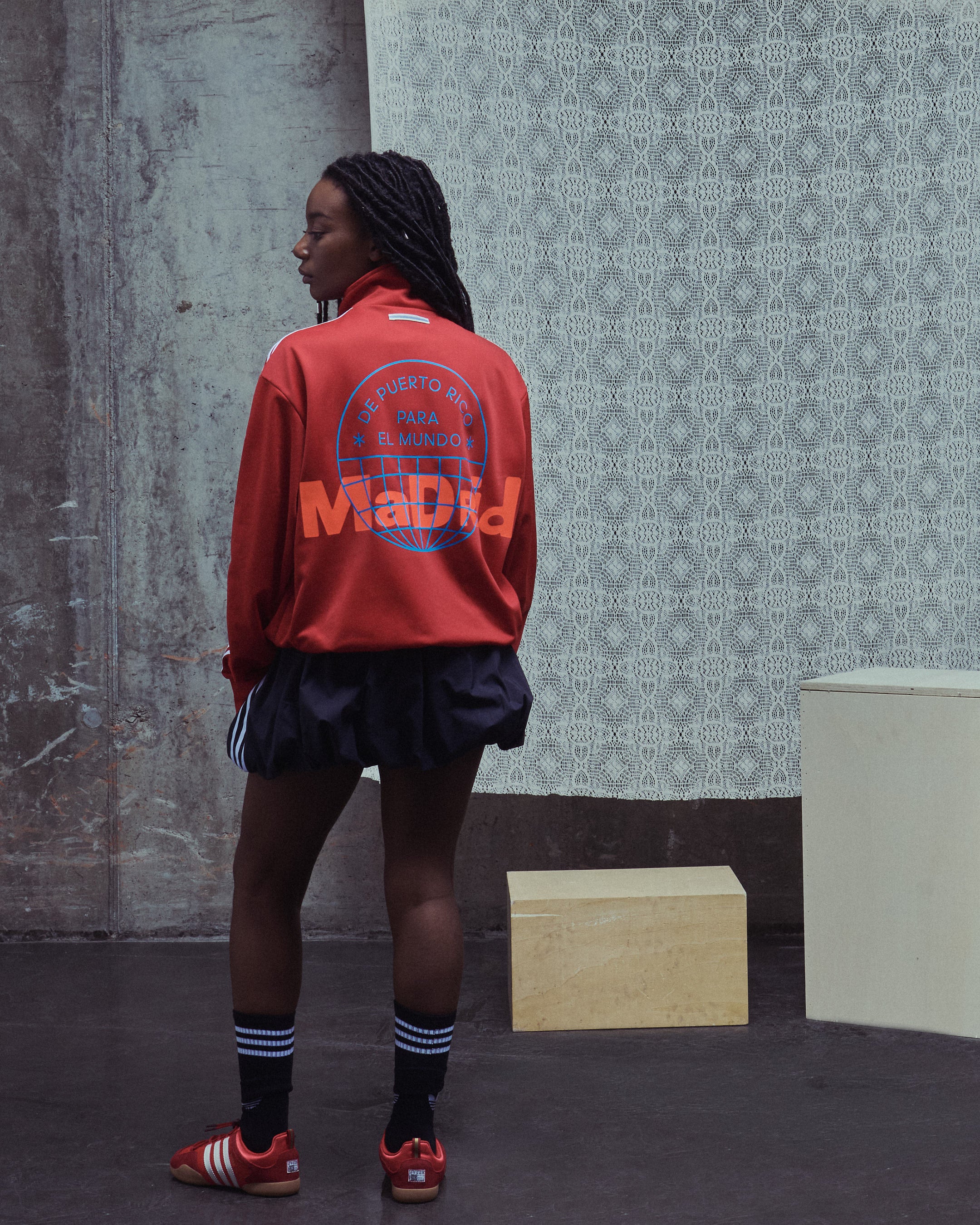 Jackets Coats adidas Originals x Bad Bunny DtMF Tour Merch "Madrid" Firebird Relaxed Men's Track Jacket - LG9055