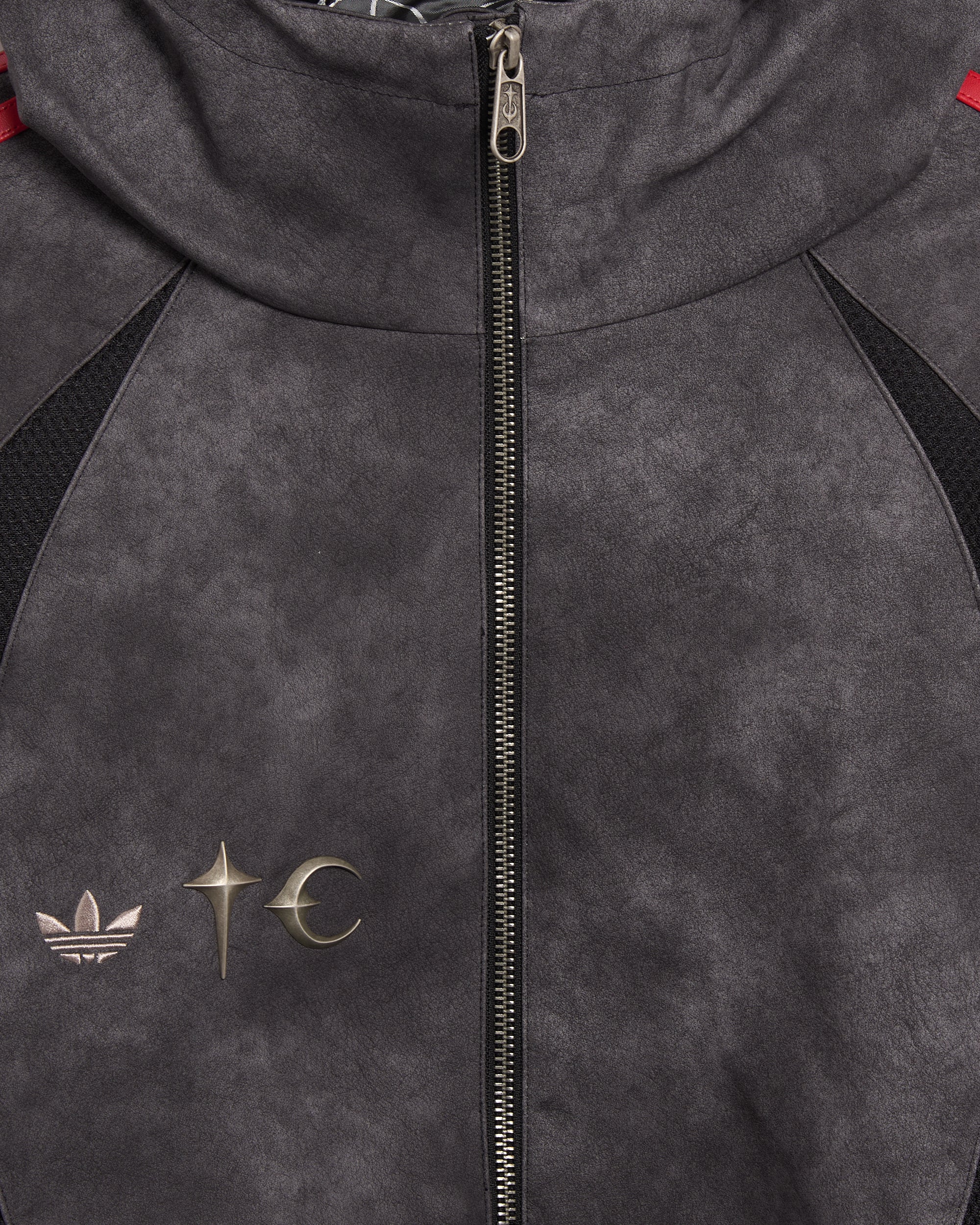 Jaqueta de couro com logótipo Relaxed adidas Originals x Thug Club Tea