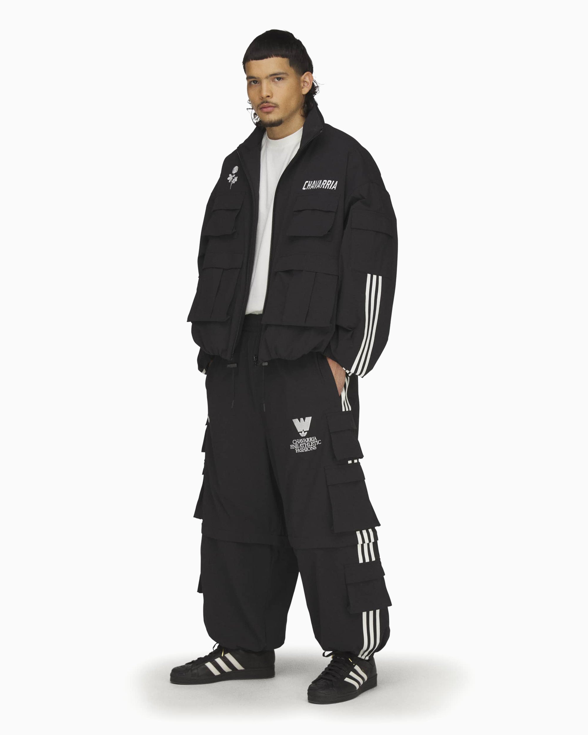 Jackets Coats adidas Originals x Willy Chavarria Cargo Logo Relaxed Men's Track Jacket - KW1732