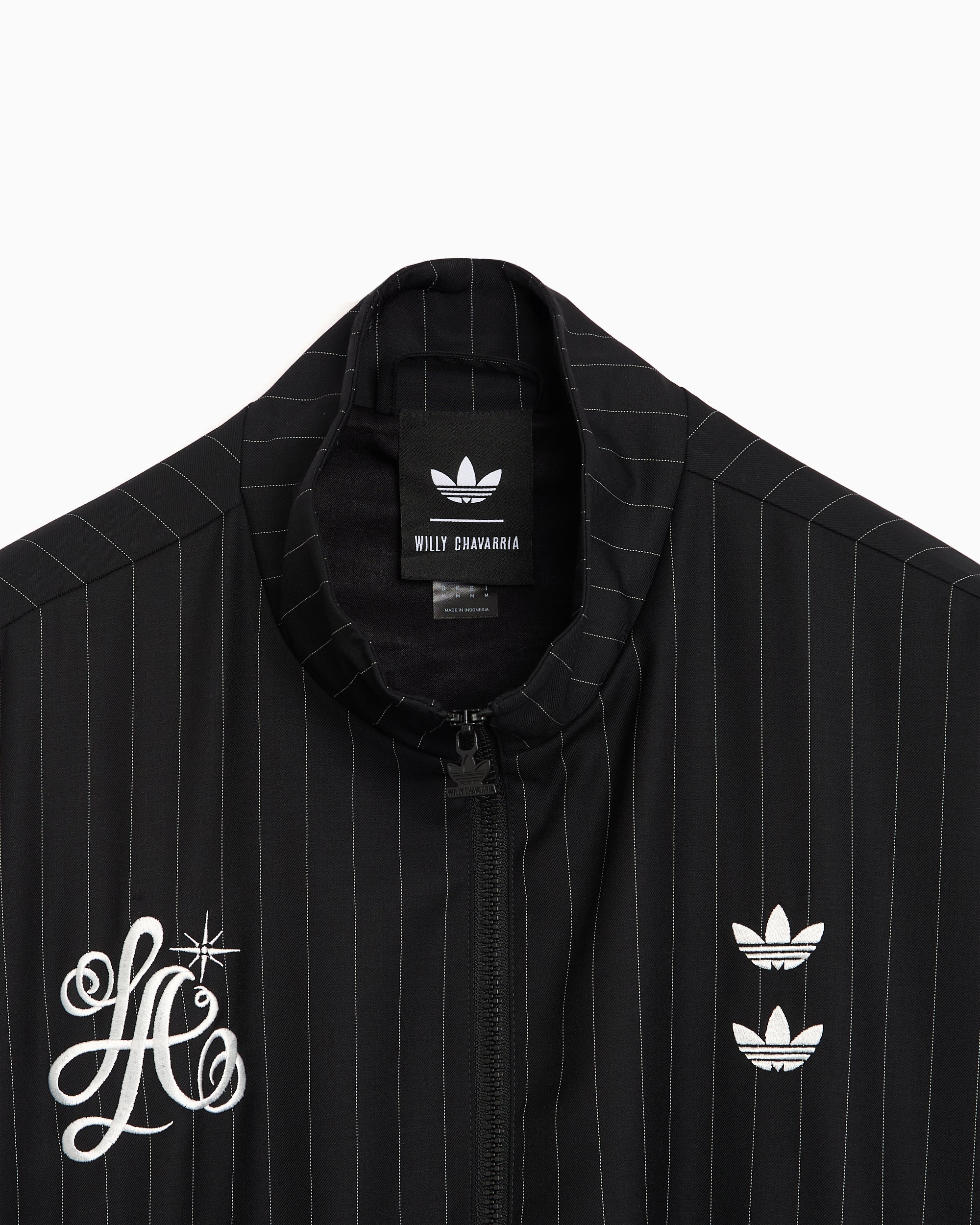断*男様 adidas CHAVARRIA PINSTRIPE TRACK JA Track Jacket às riscas Boxy adidas Originals x Willy Chavarria Pinstri