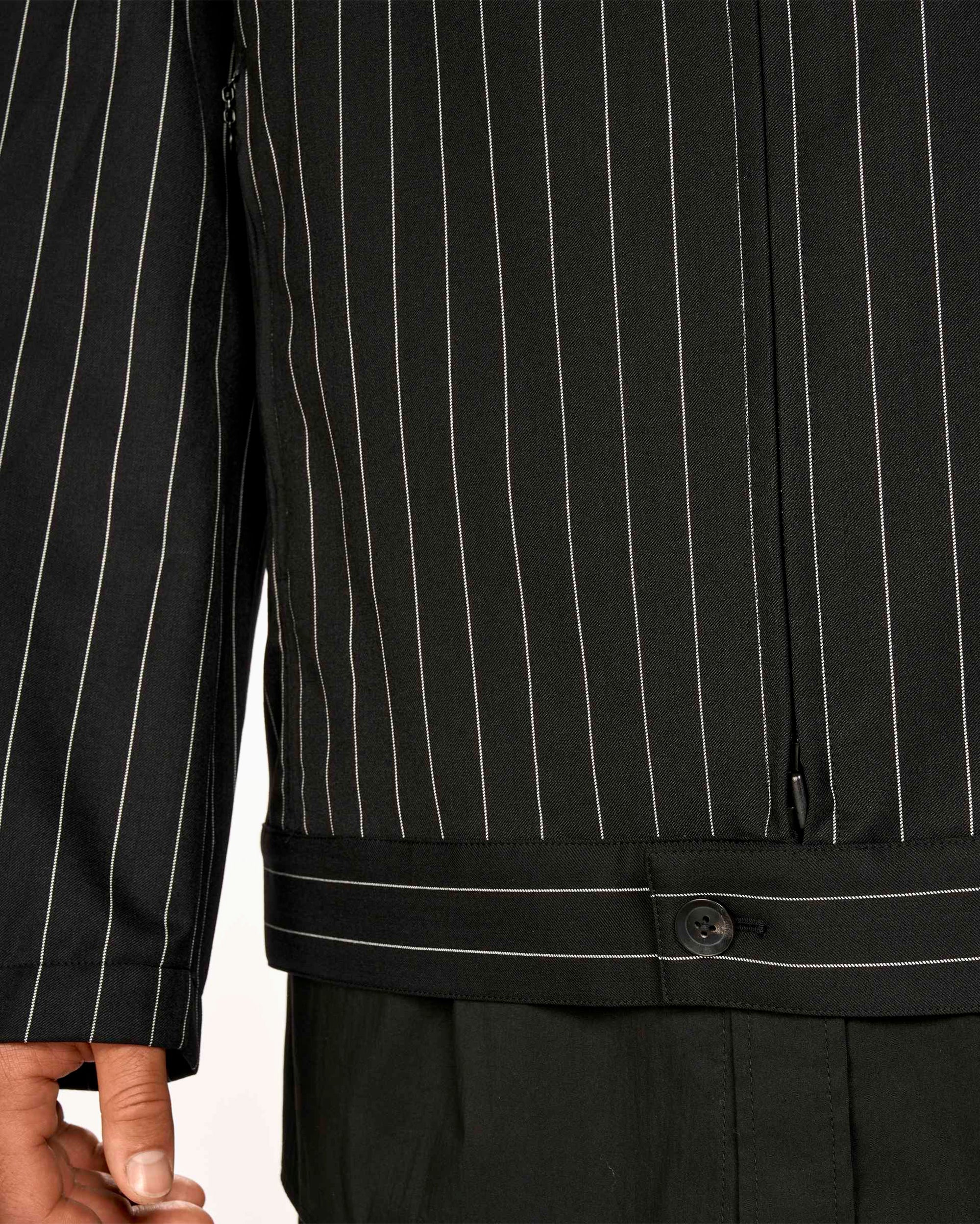 Jackets Coats adidas Y-3 Refined Wool UT Striped Relaxed Men's Light Jacket - KG6002