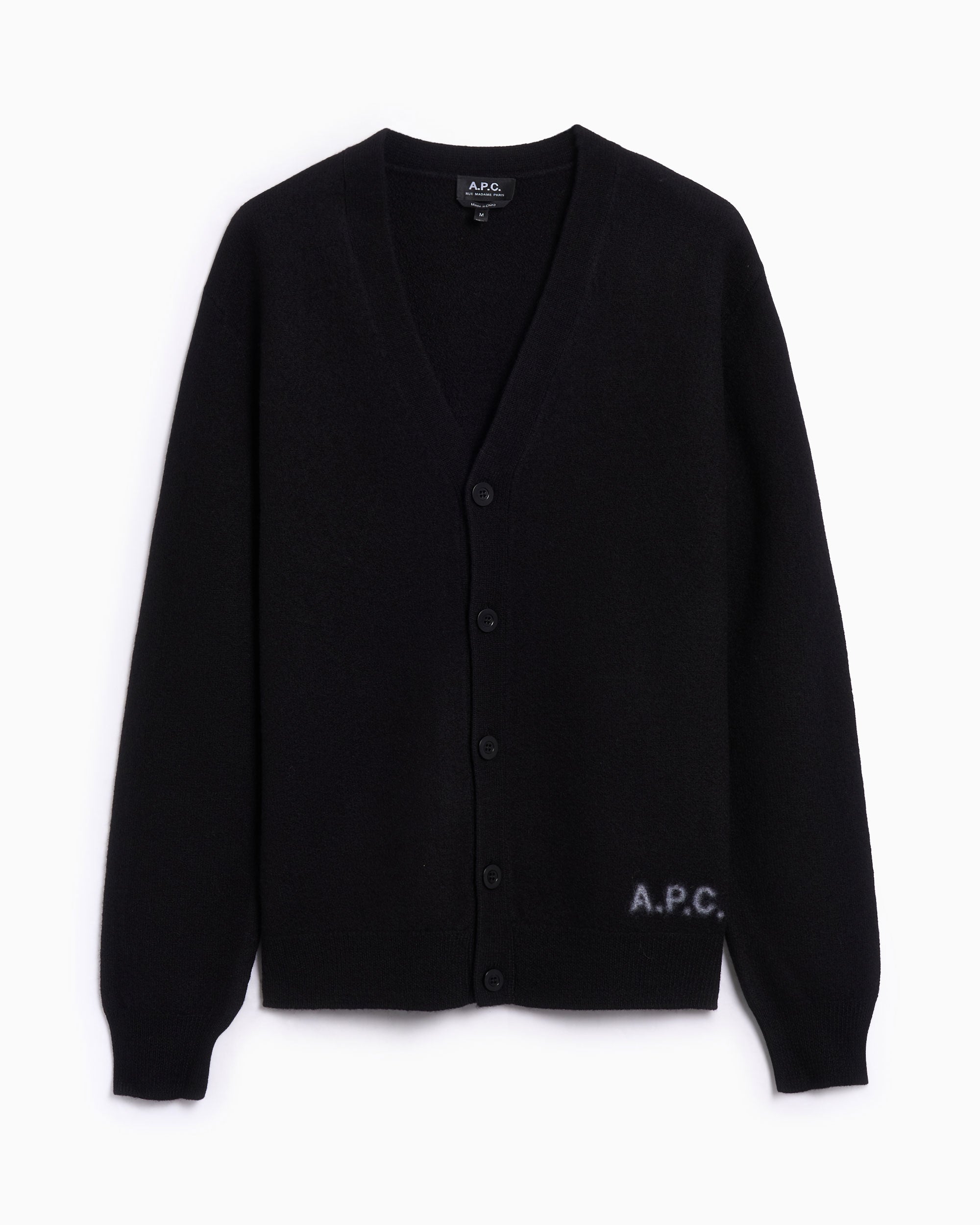 A.P.C. オーバーサイズ　アルパカカーディガン　ブラック jackets-coats-apc-kenny-mens-