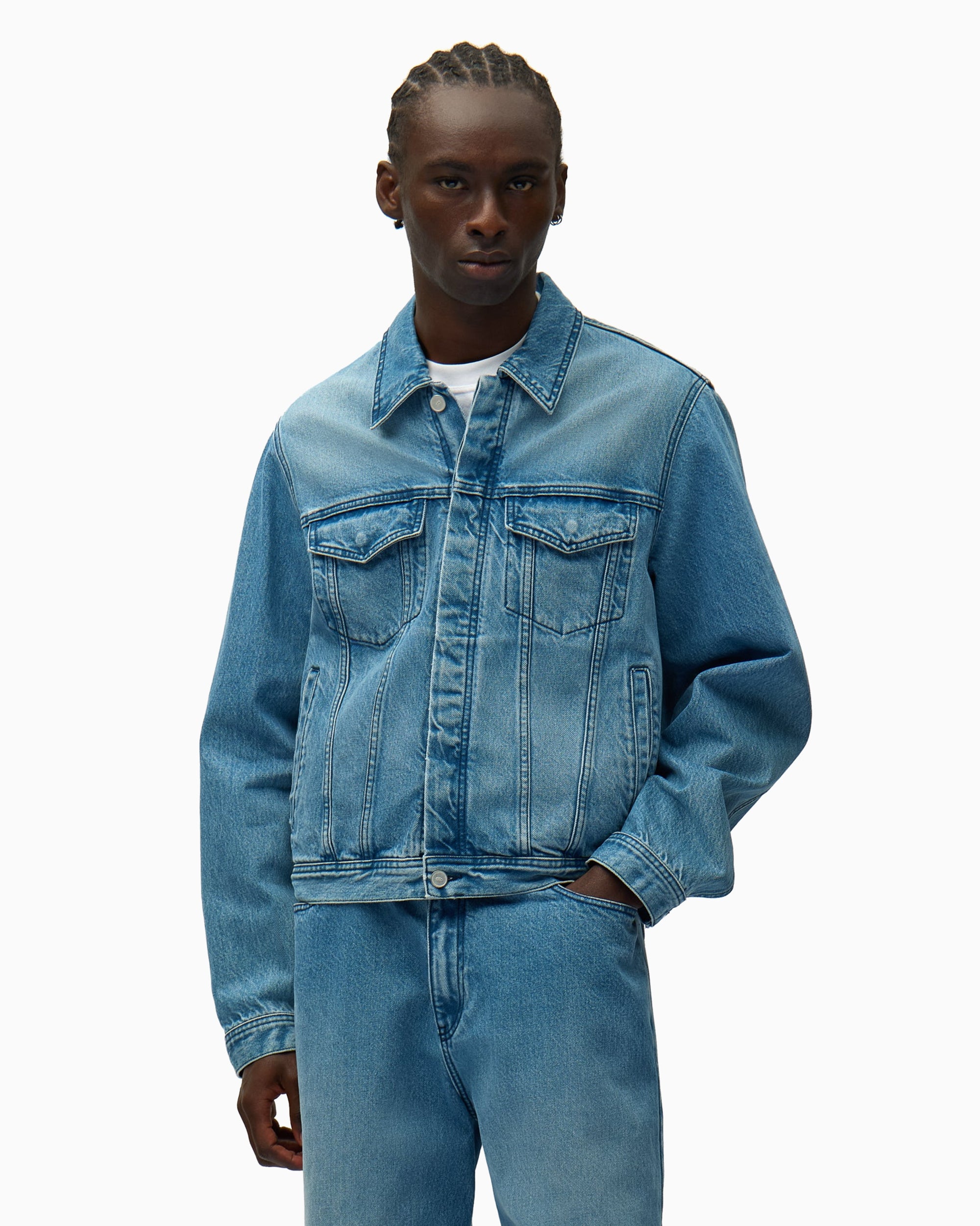Jackets Coats Arte Antwerp Circle Logo Men's Denim Jacket - SS26-170J-DenimBleach