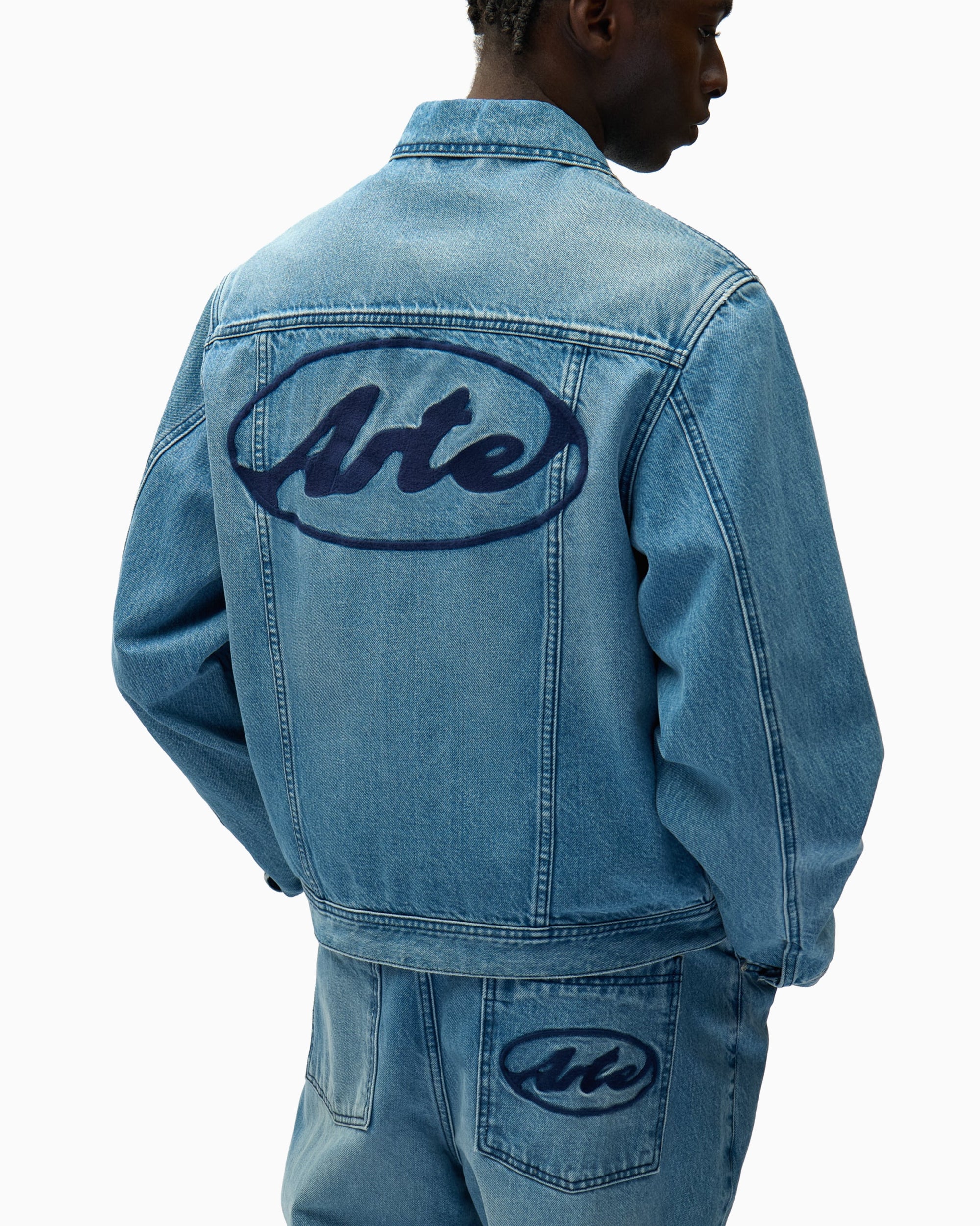 Jackets Coats Arte Antwerp Circle Logo Men's Denim Jacket - SS26-170J-DenimBleach