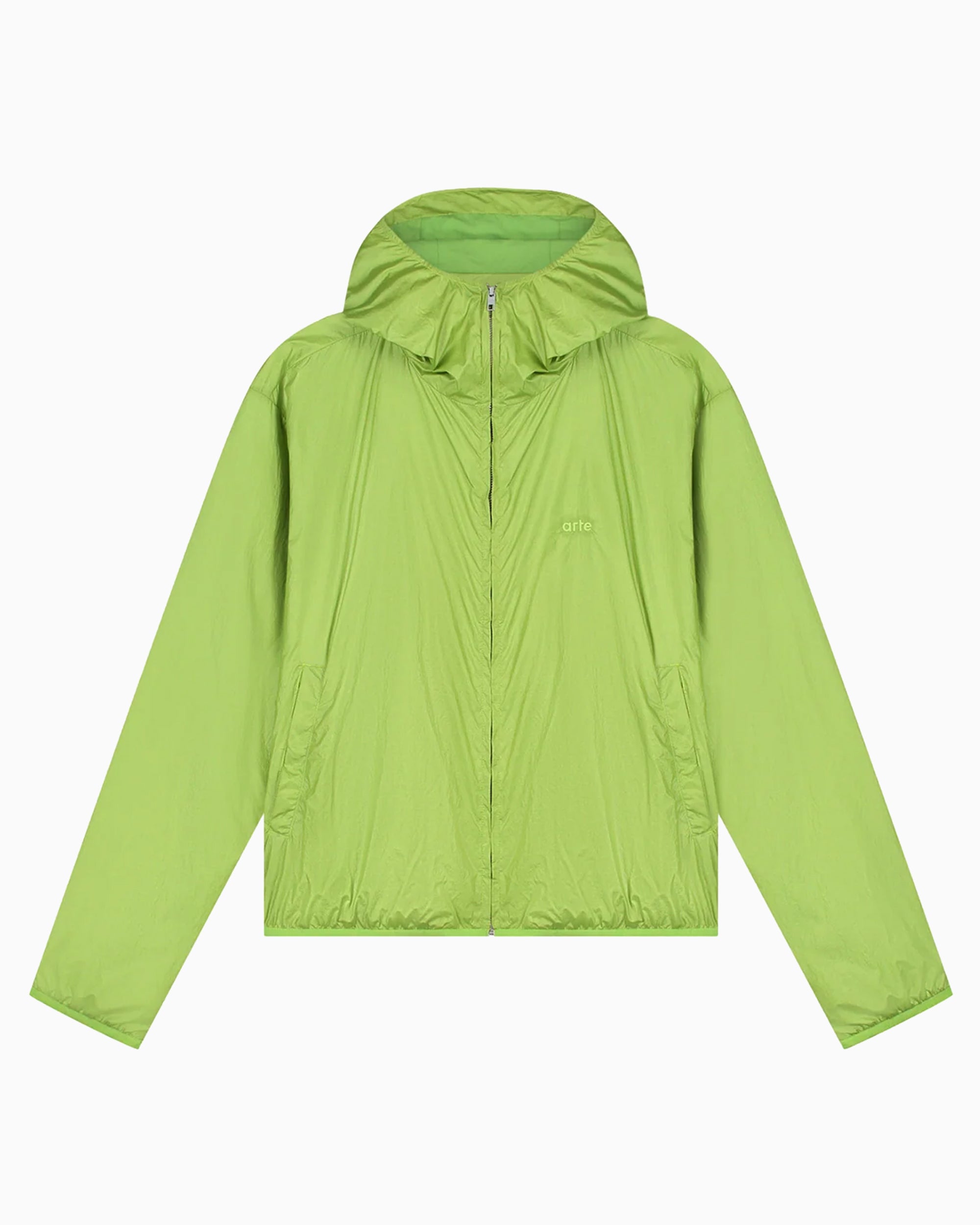 Jackets Coats Arte Antwerp Shiny Logo Men's Windbreaker - SS26-231J-Green