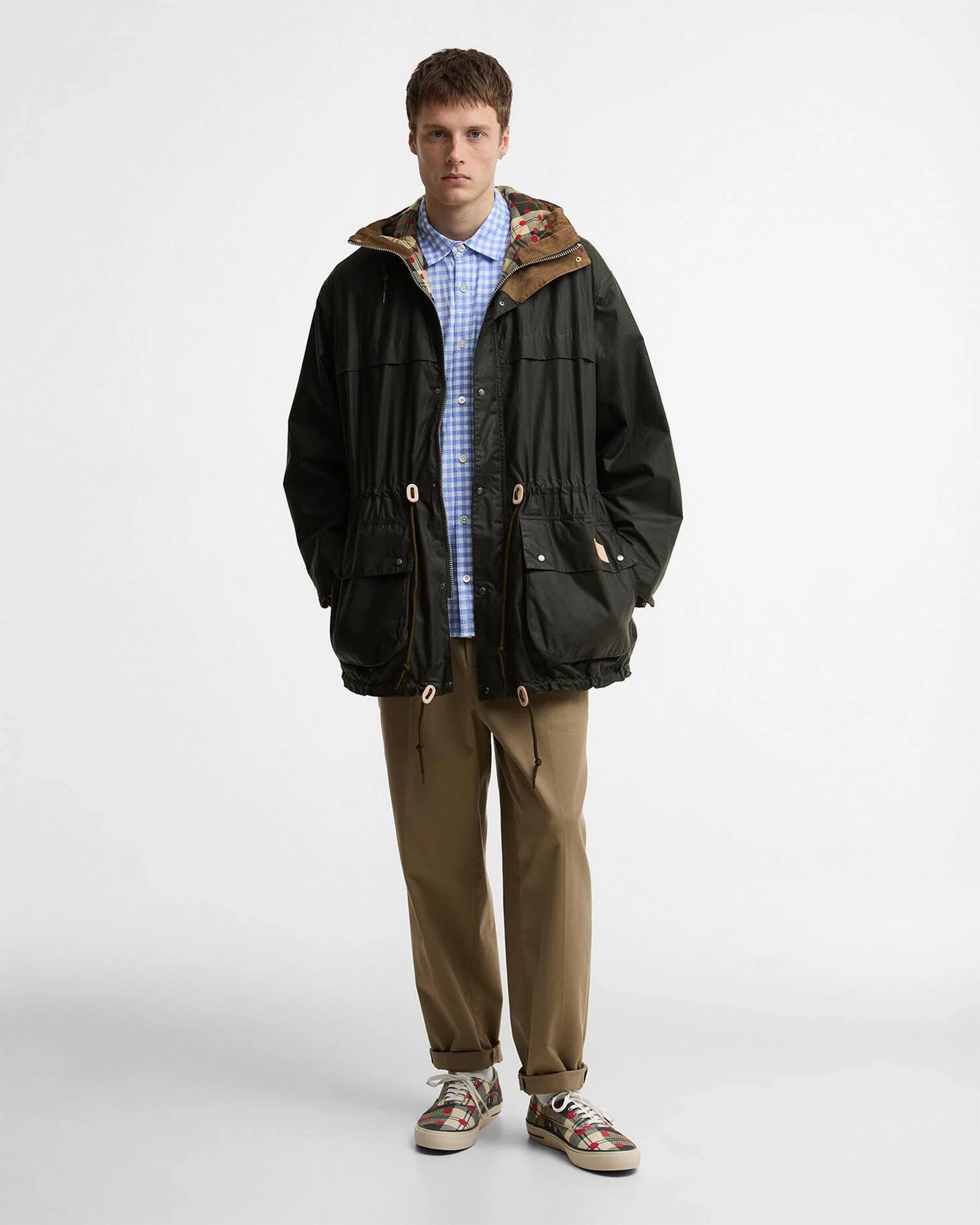 Rain Jacket Relaxed Barbour x Paul Smith Durham Wax para homem