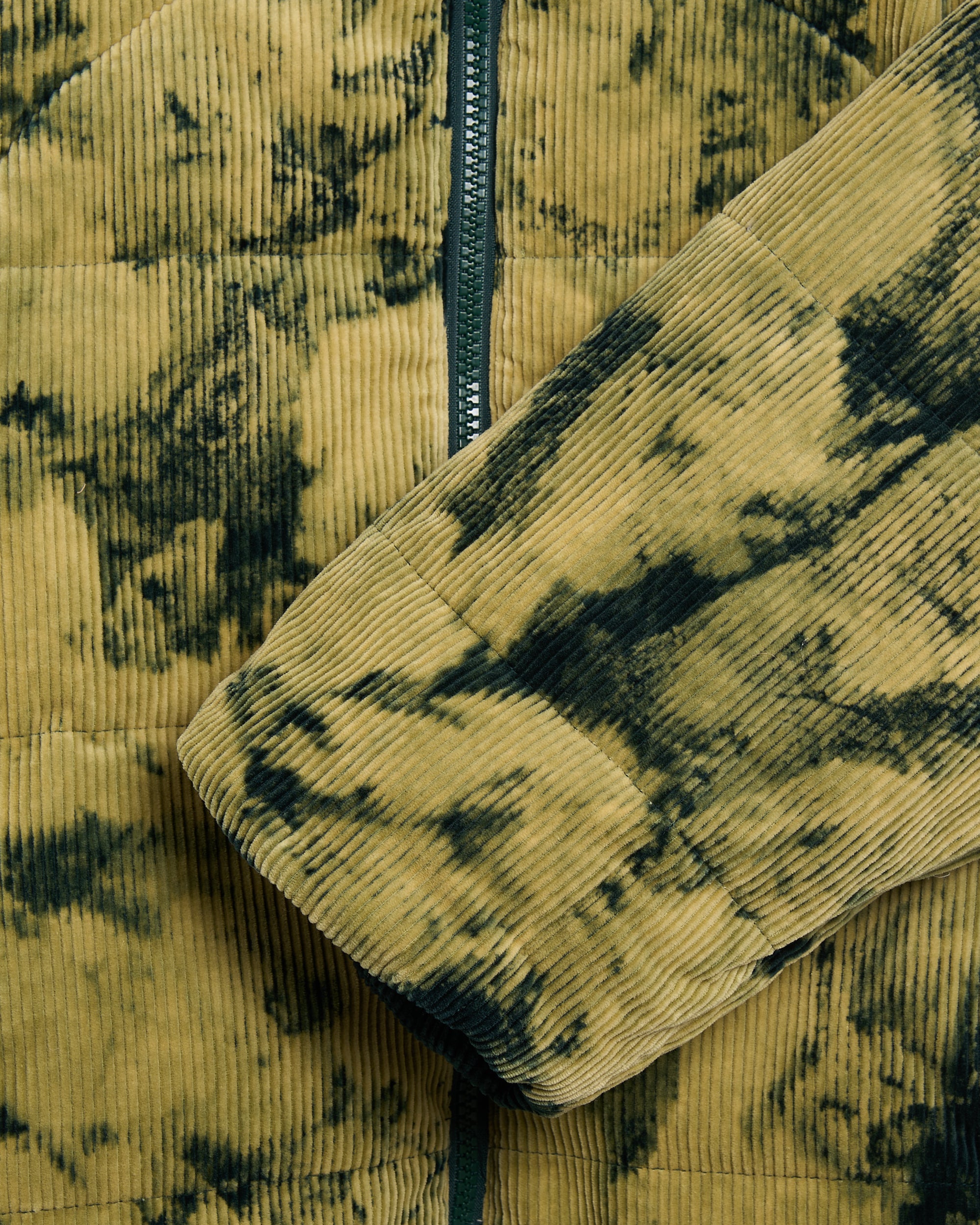 Jackets Coats Brain Dead Bleach Dyed Dimension Men's Down Jacket - BDF25O080045-OLIVE