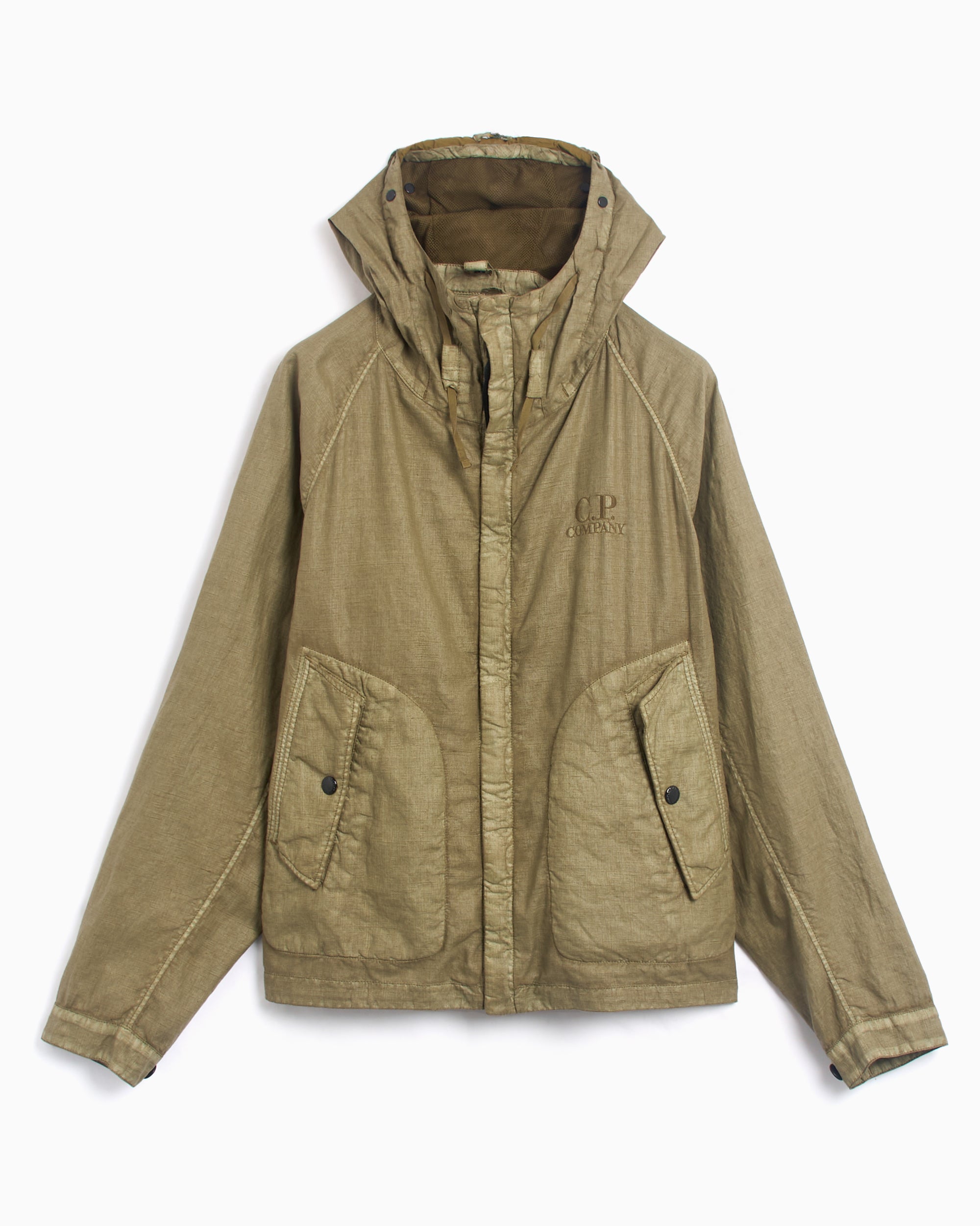 Jackets Coats CP Company Men's Lino Wax Goggle Jacket Men's Jacket - 18CMOW202A006284G-305