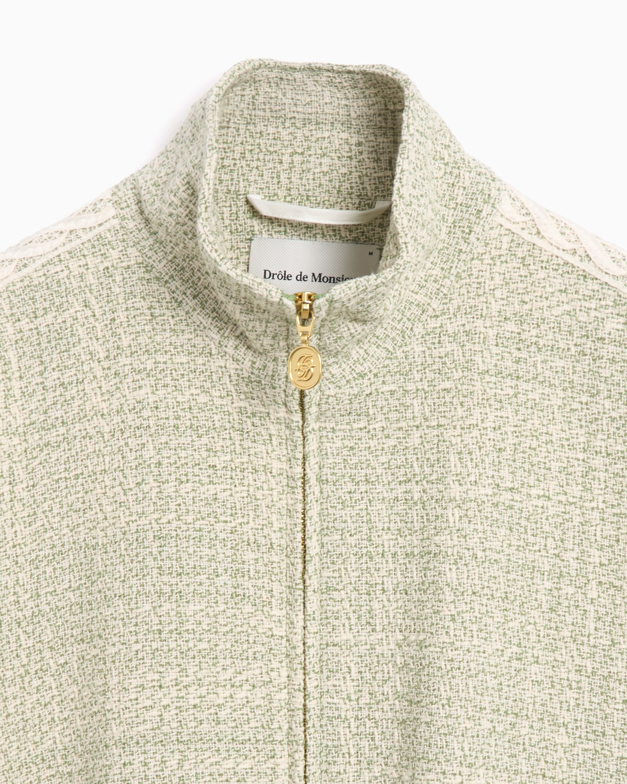 Jackets Coats Drôle de Monsieur Men's Tweed Jacket Relaxed Men's Track Jacket - JT214-CO186-LGN