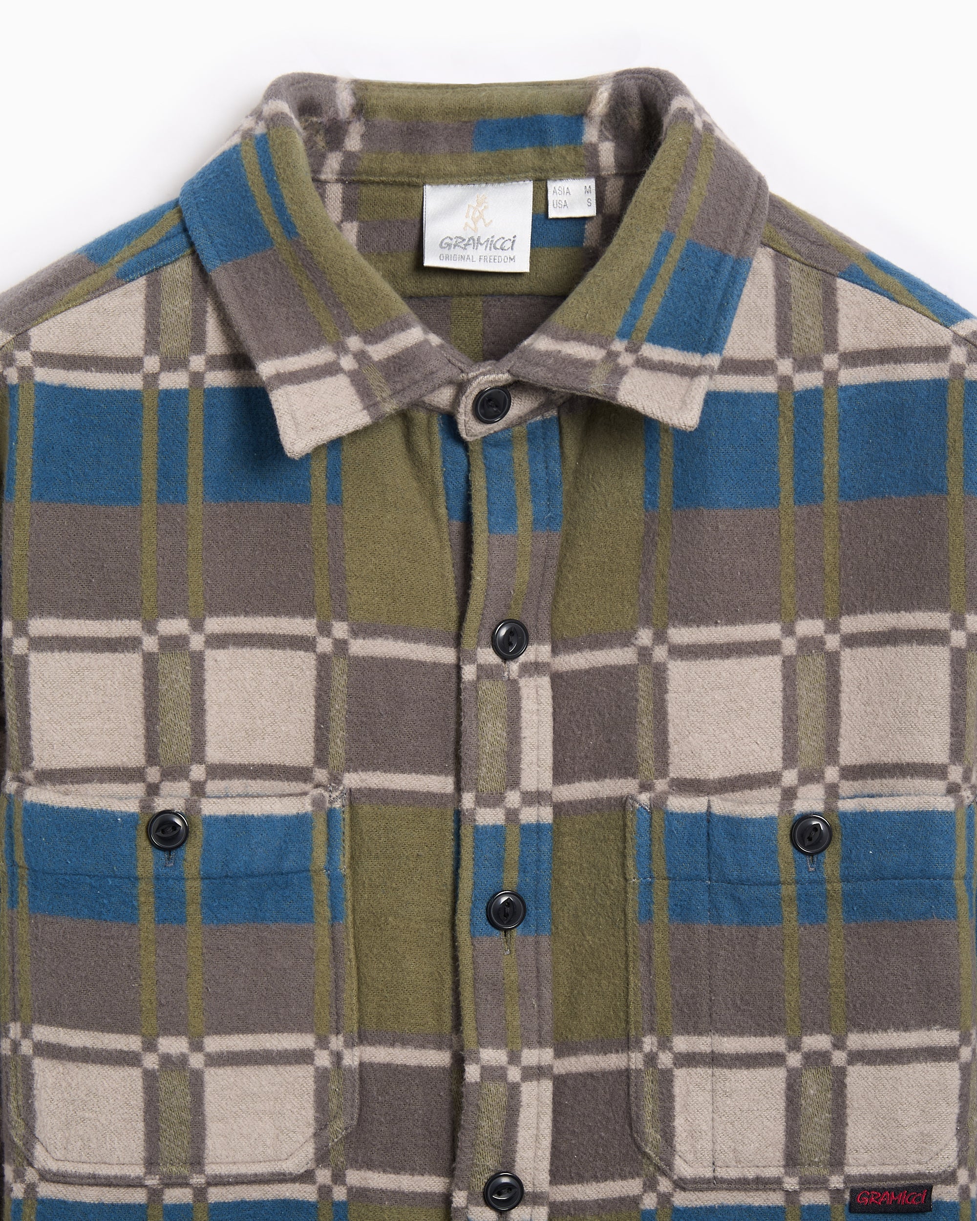 Jackets Coats Gramicci Flannel Anthony Plaid Men's Overshirt - G5FM-J021-SILVERCHECK