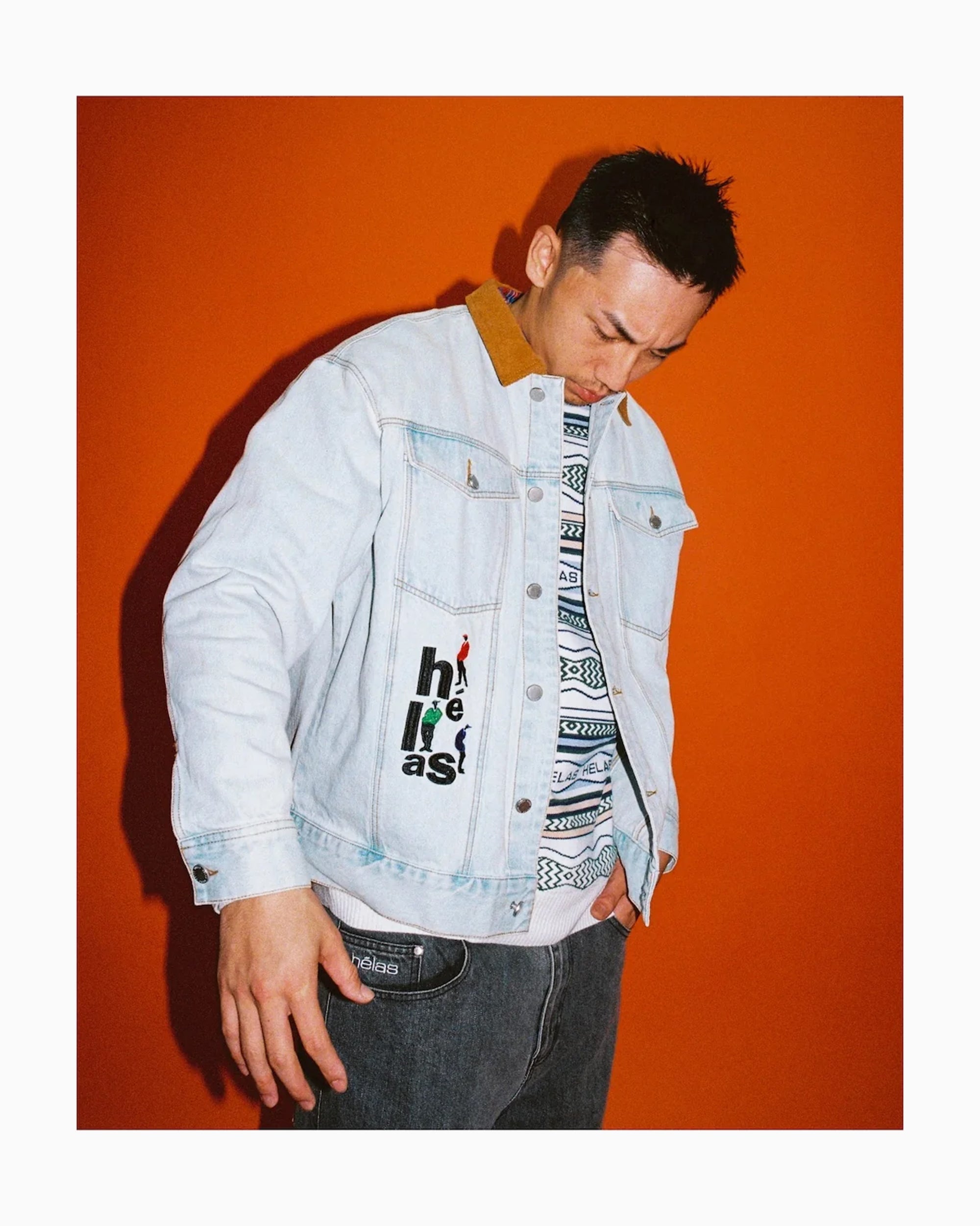 Jackets Coats Hélas. Jazzy Embroidered Men's Denim Jacket - A06S1D1JKTJEA01
