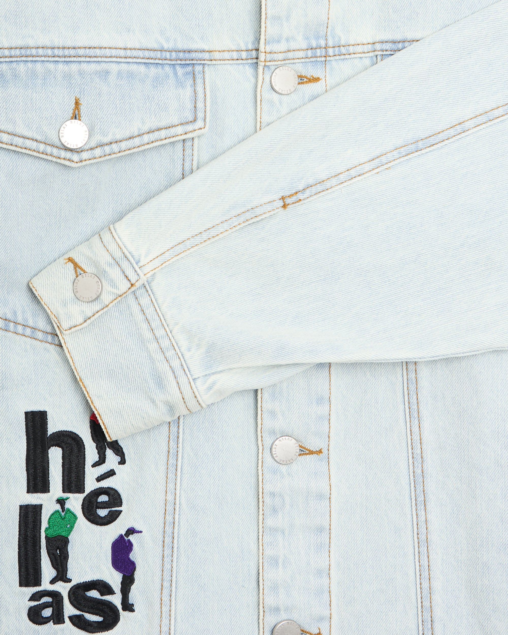 Jackets Coats Hélas. Jazzy Embroidered Men's Denim Jacket - A06S1D1JKTJEA01